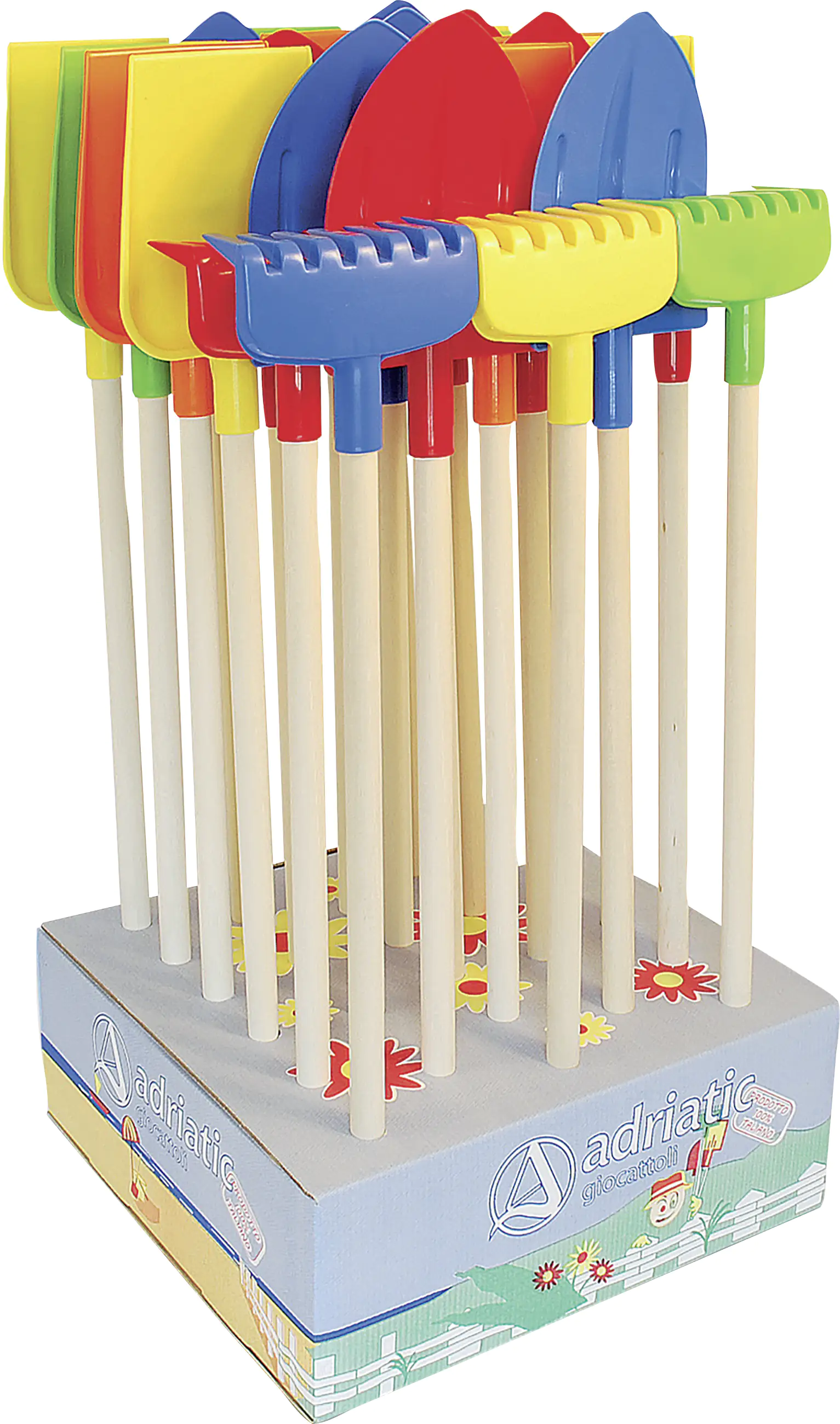 Adriatic Schaufel, Spaten und Rechen mit Holzgriff sortiert