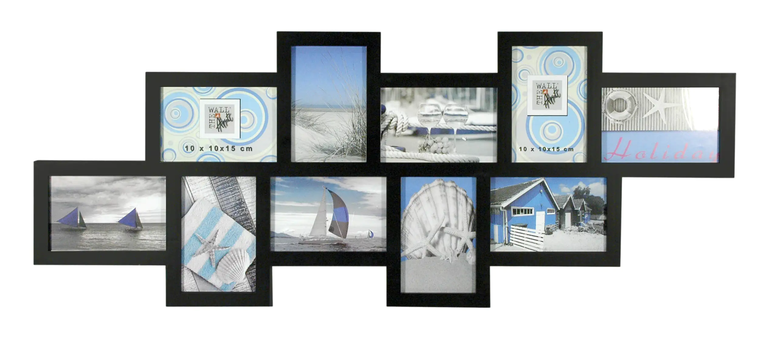 Bilderrahmen GALLERY 10 Fotos, schwarz, 80 x 38 cm