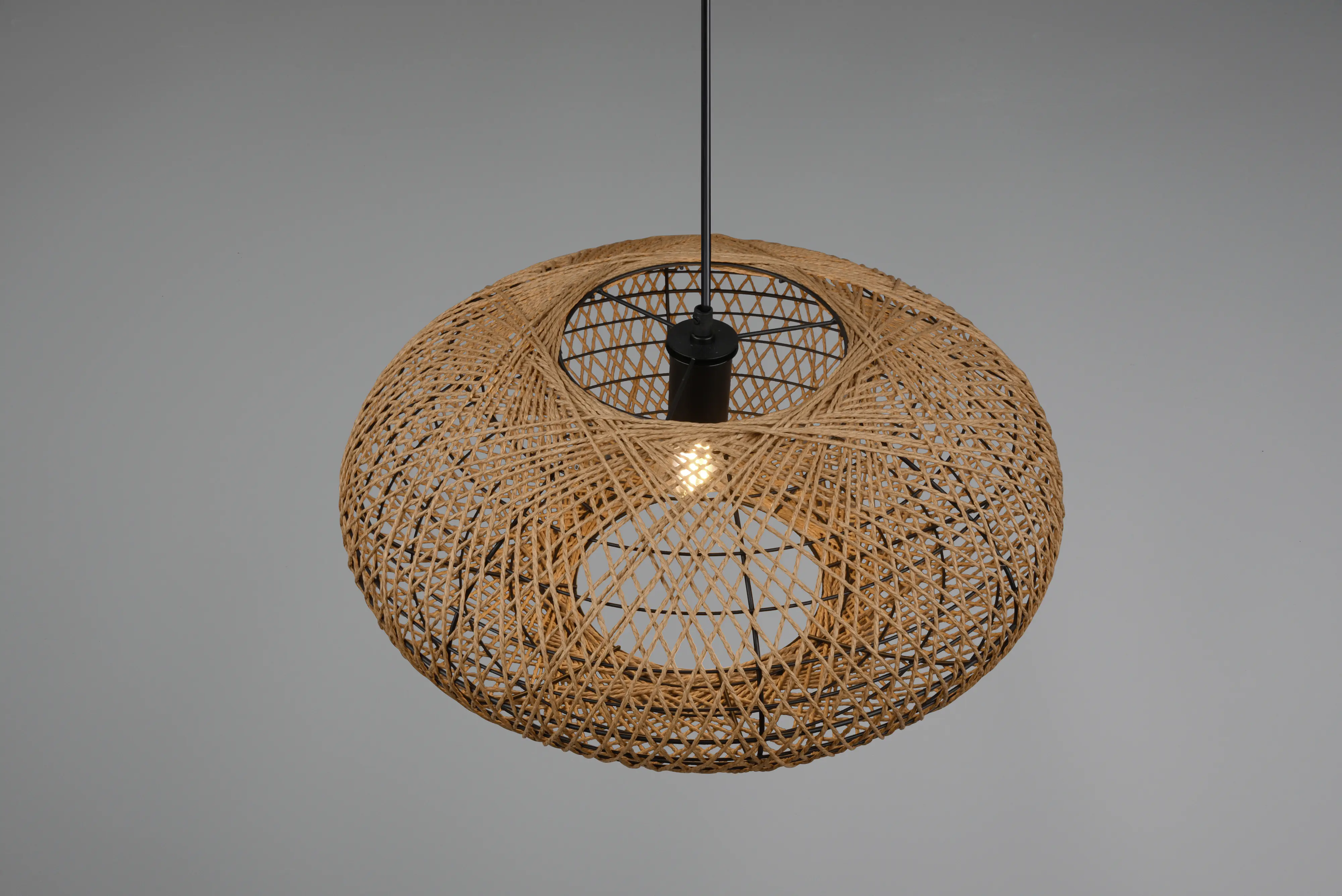 Trio Pendelleuchte Hedda sisalfarbig  Trio Pendelleuchte Hedda sisalfarbig