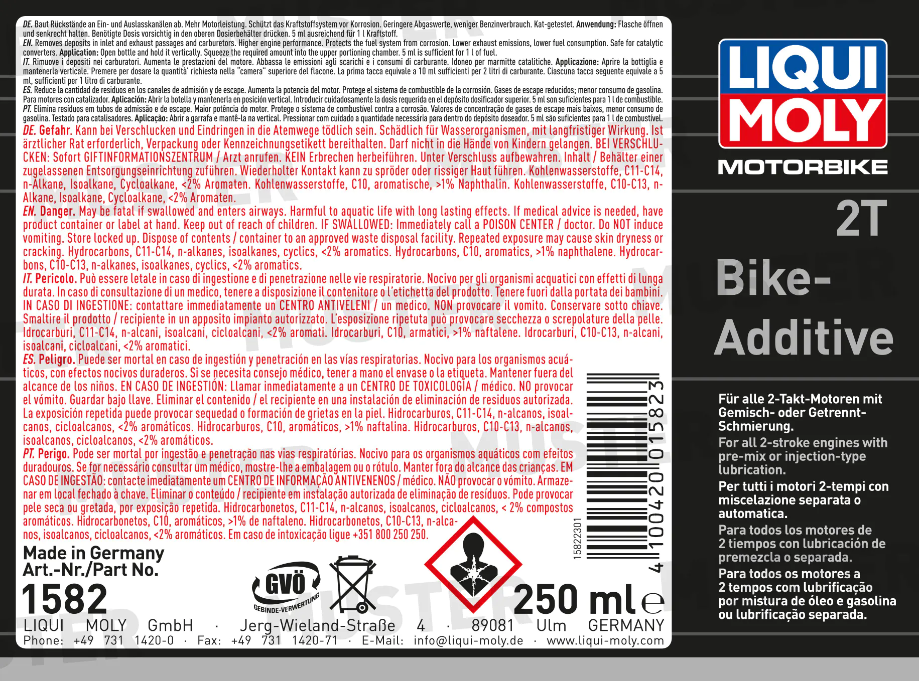 Liqui Moly Motorbike 2T Bike-Additive 250 ml