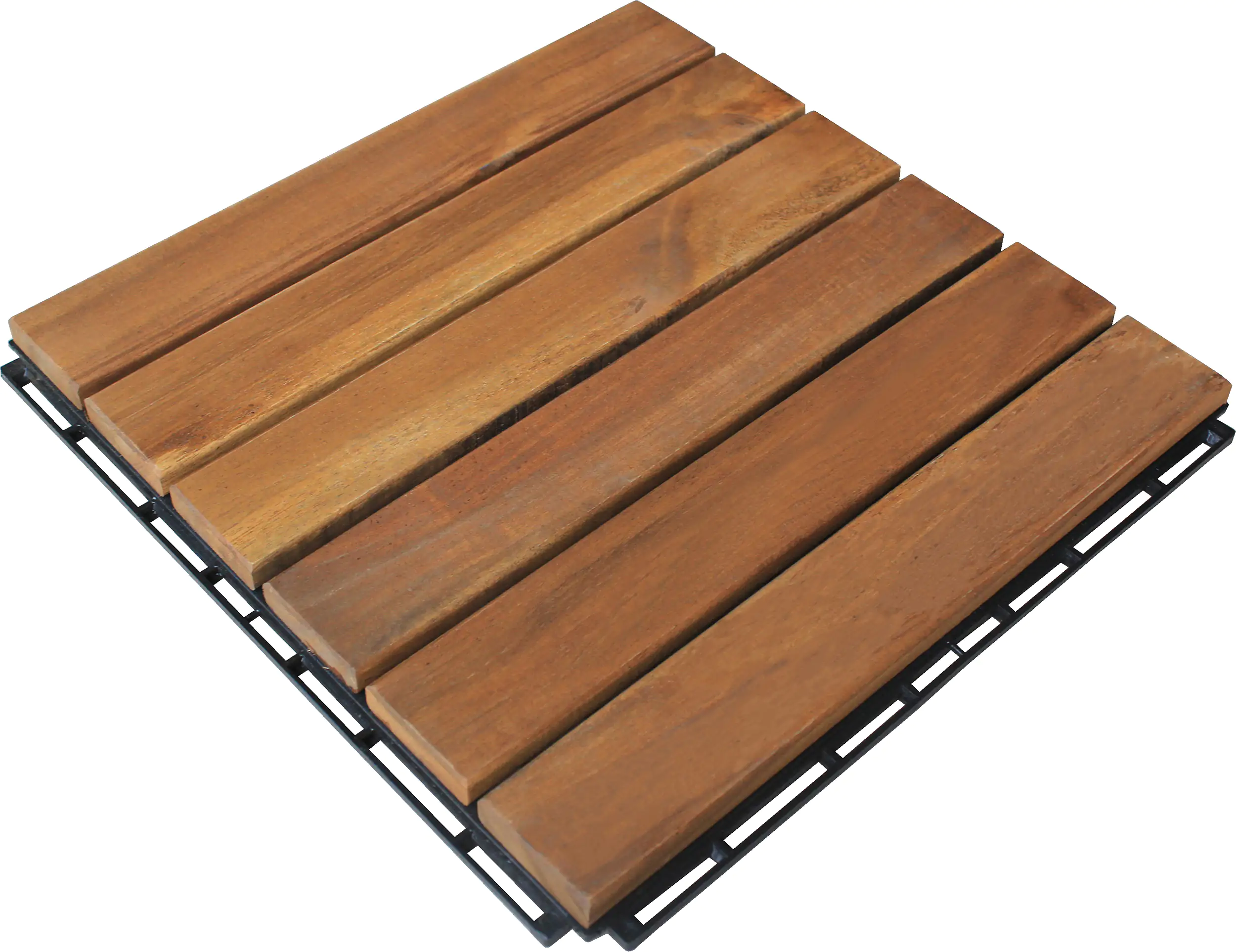 Klickfliese Akazie 30 x 30 x 2 cm natur 11 Stück