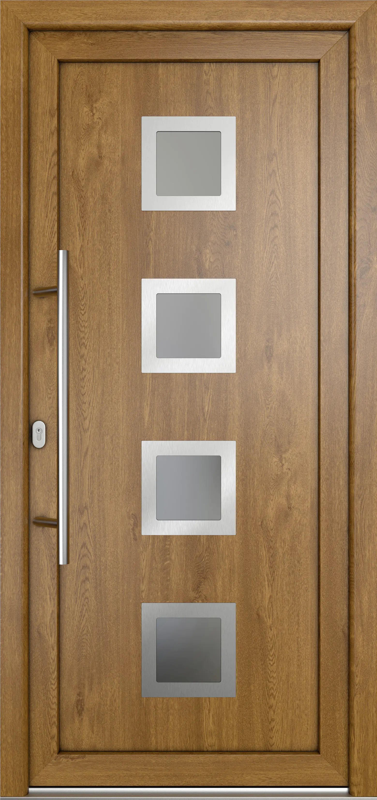 Meeth Haustür Signum Pro PVC Modell 84 108 x 208 cm DIN Links weiß/golden oak Meeth Haustür Signum Pro PVC Modell 84 108 x 208 cm DIN Links weiß/golden oak