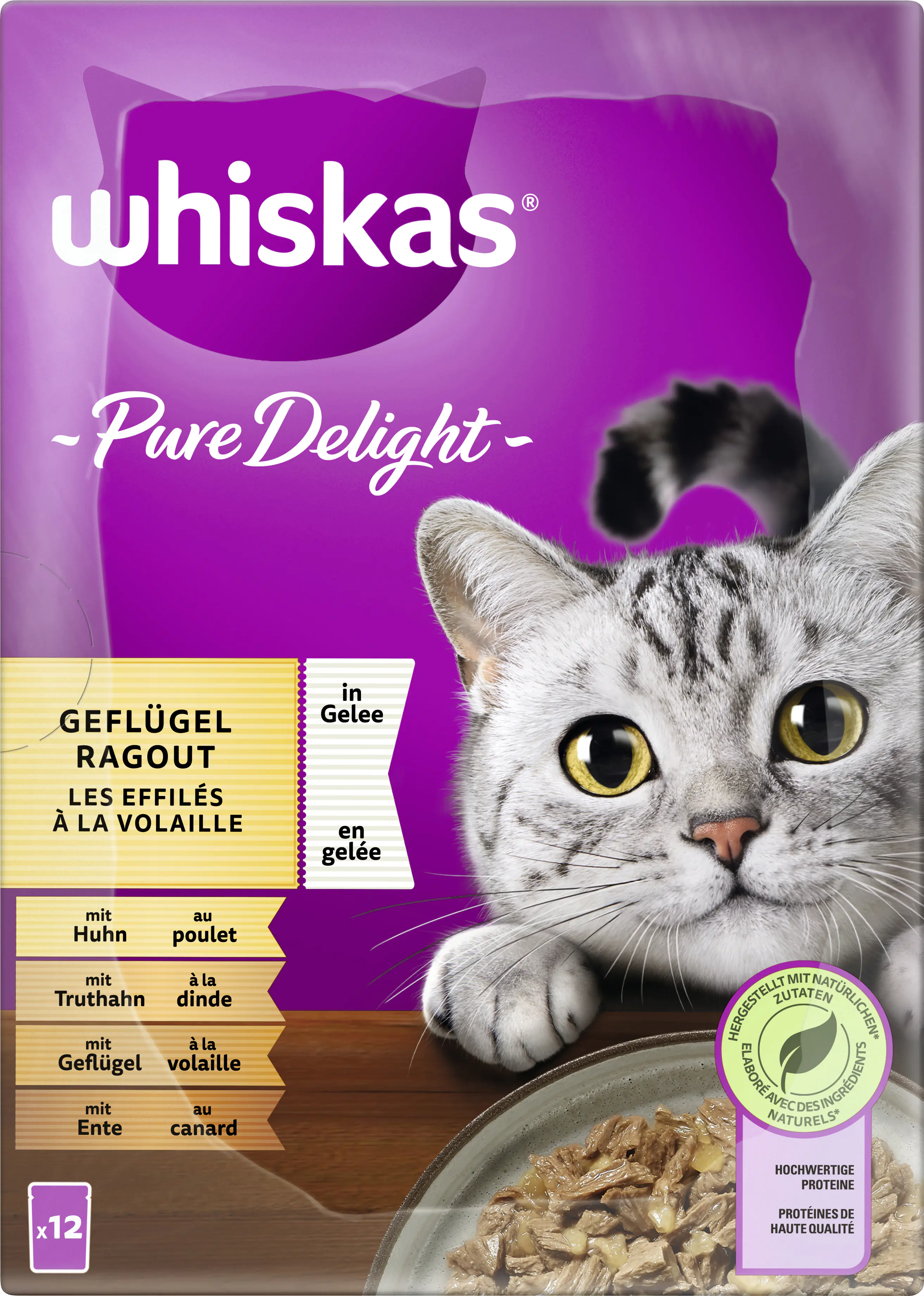Whiskas Multipack Pure Delight Geflügelragout Katzenfutter 12 x 85 g Whiskas Multipack Pure Delight Geflügelragout Katzenfutter 12 x 85 g