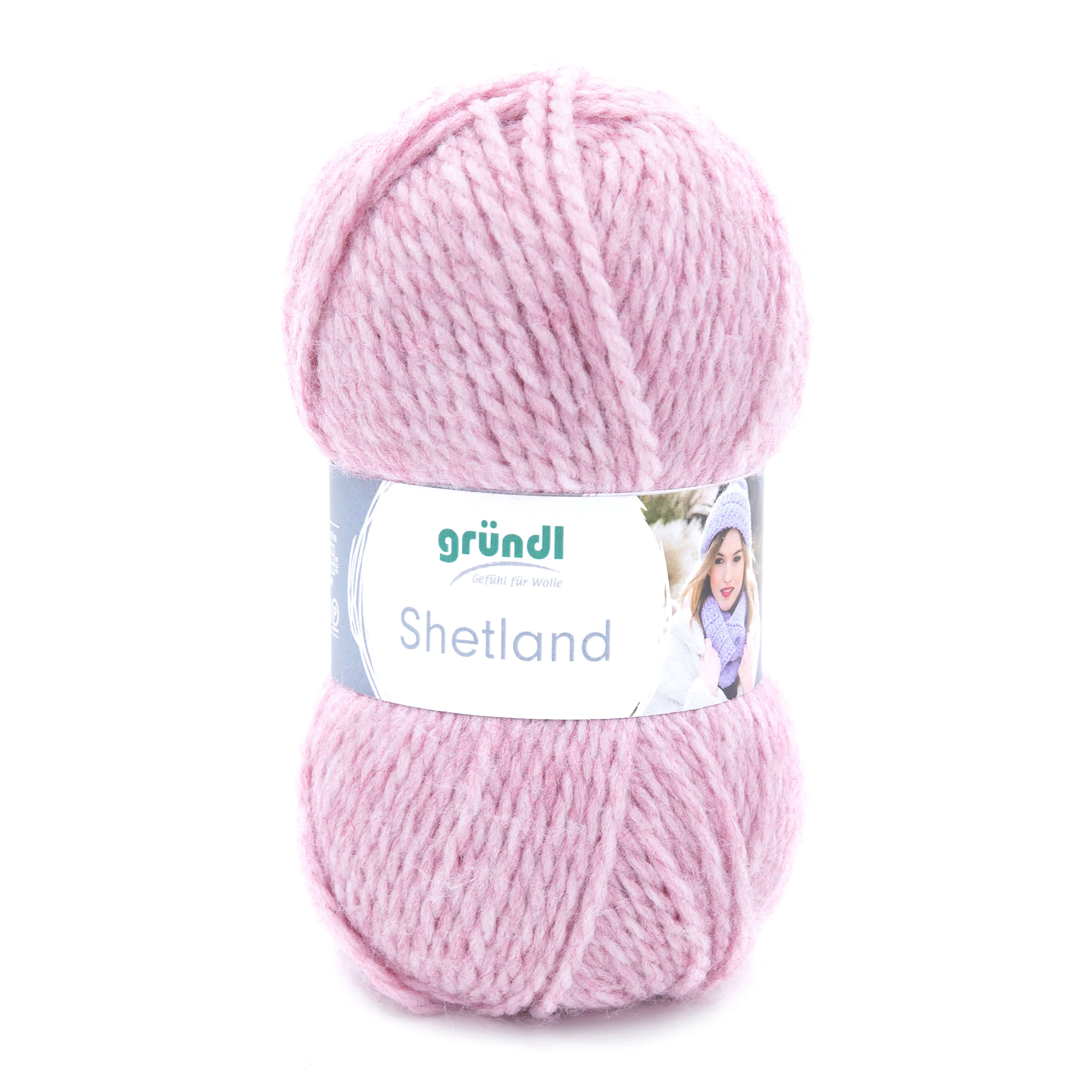 Gründl Wolle Shetland 100 g rose melange 100 g