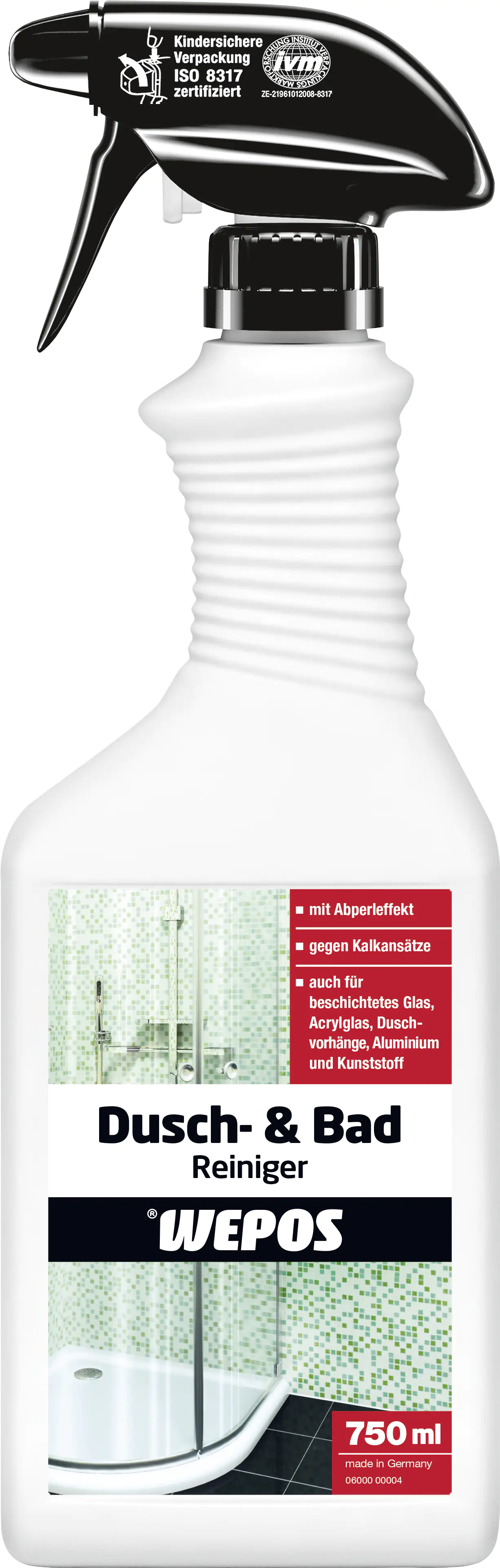 Wepos Dusch- und Badreiniger 750 ml Wepos Dusch- und Badreiniger 750 ml