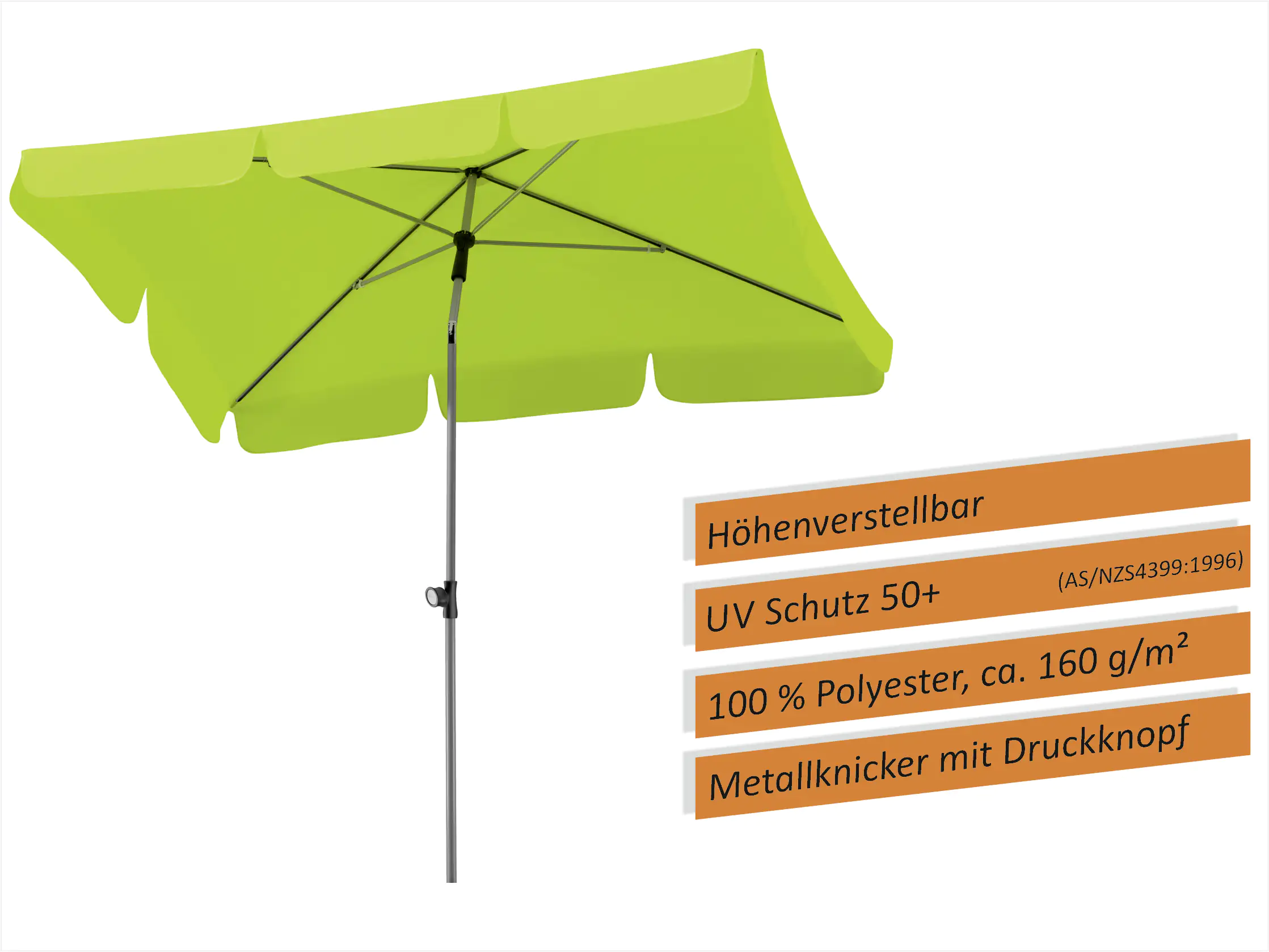 4000570718783_2283518 Schneider Sonnenschirm Locarno apfelgrün 180 x 120 cm