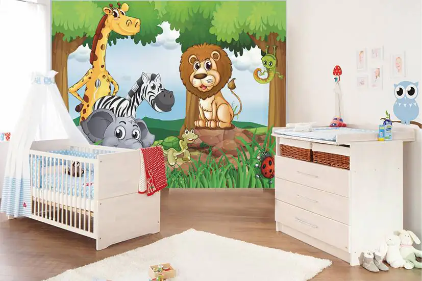 papermoon Vlies- Fototapete Digitaldruck 350 x 260 cm Jungle Animals