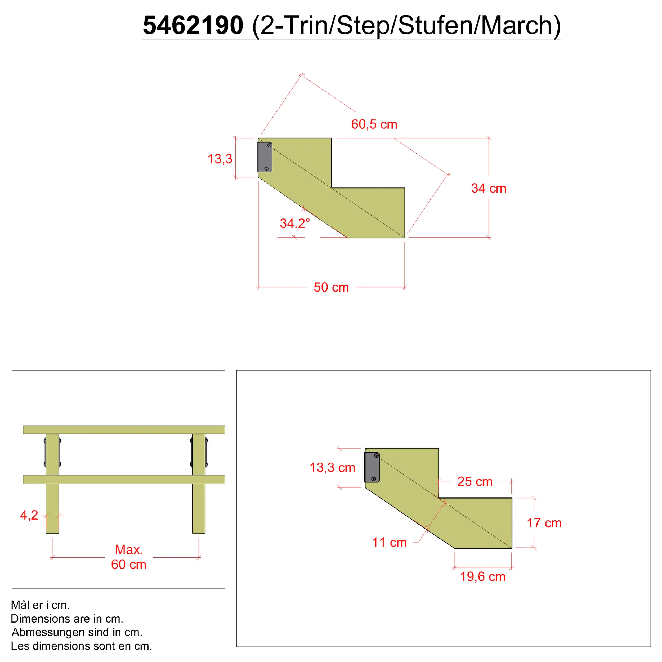 Plus Treppenwange Kiefer 17 cm Stufenhöhe mit Beschlag Plus Treppenwange Kiefer 17 cm Stufenhöhe mit Beschlag