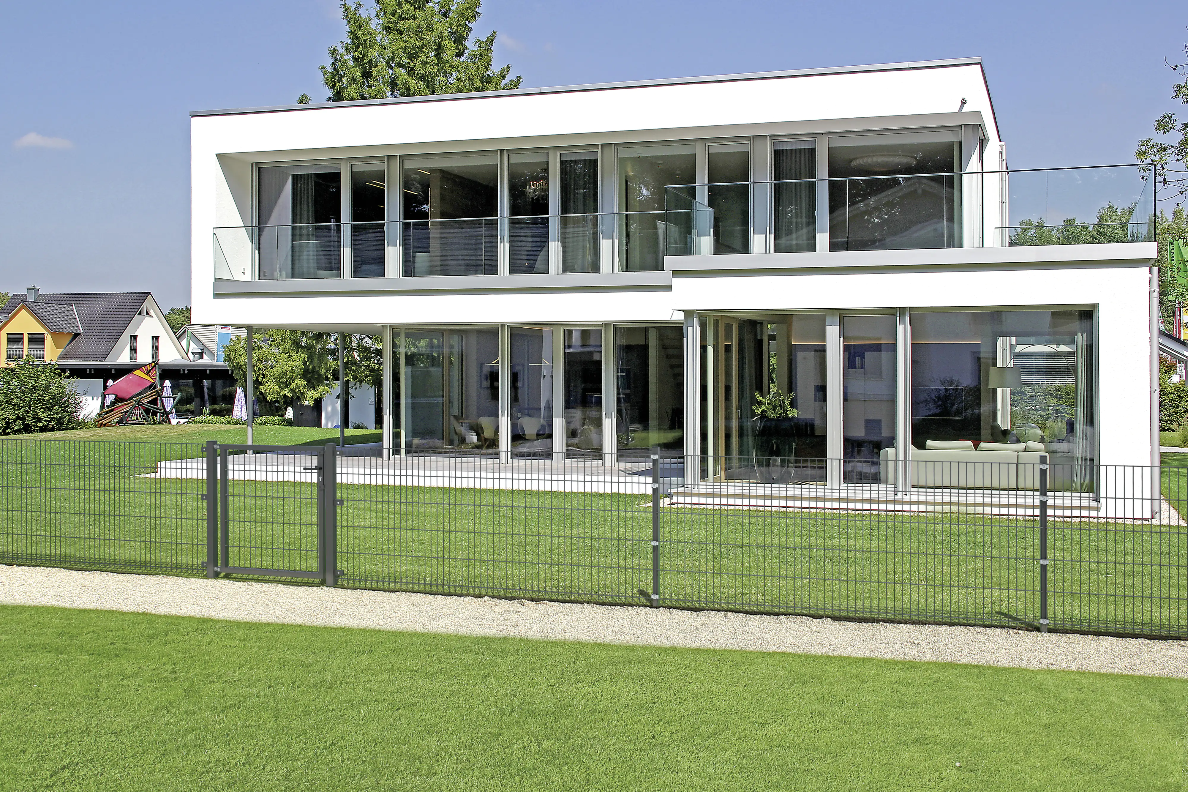 Alberts Eckpfosten mit Flacheisen 150 cm 60 x 60 mm anthrazit