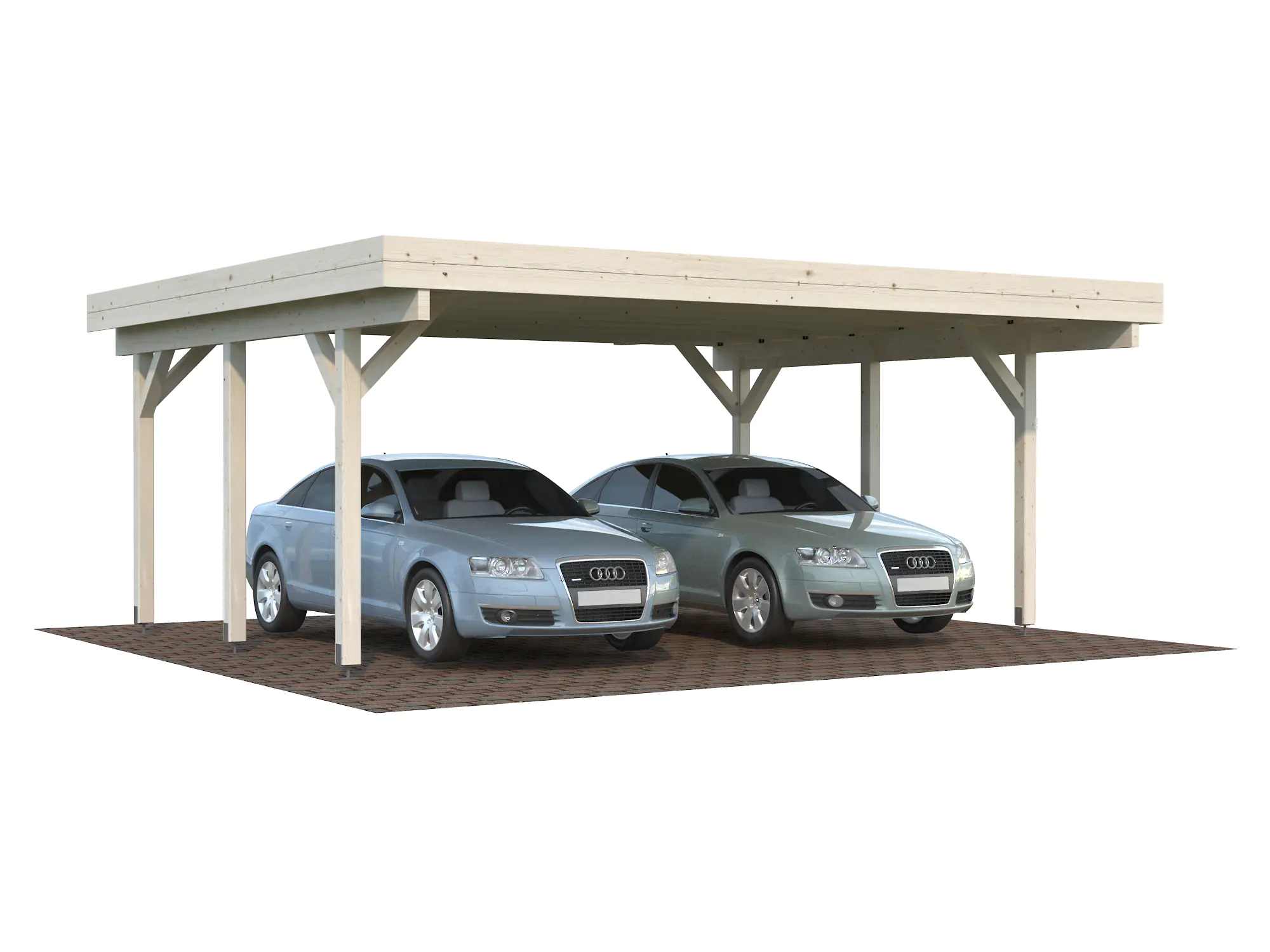 Palmako Carport Karl 555 x 372 cm naturbelassen