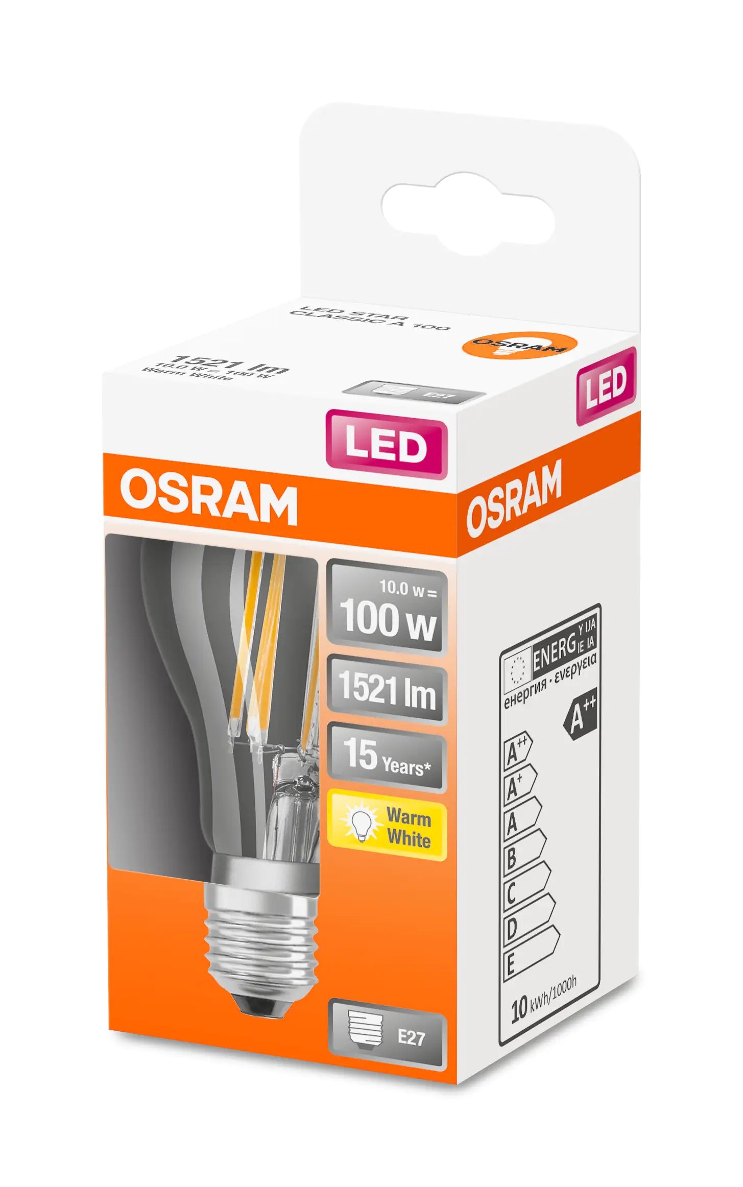4058075124707 Osram LED Leuchtmittel Star Classic A 100 E27 11W warmweiß, klar