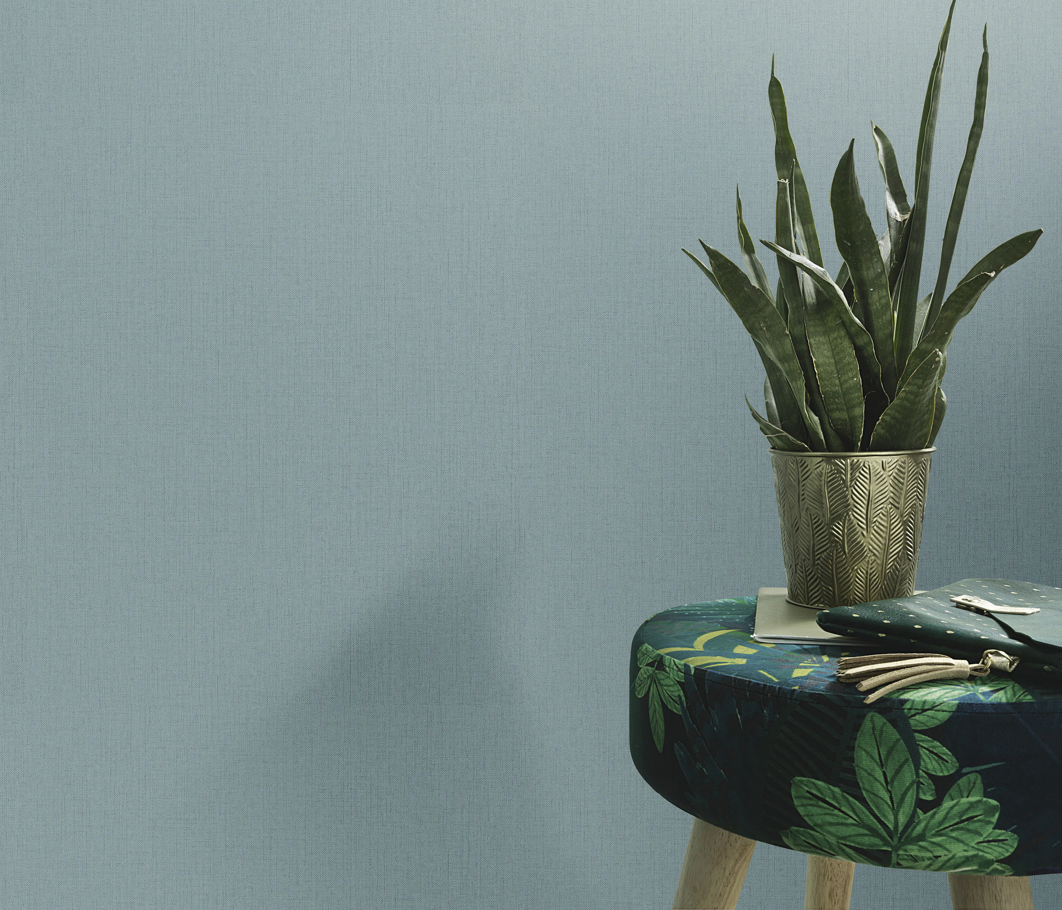 Erismann Vliestapete Uni 4Earth petrol 10,05 x 0,53 m