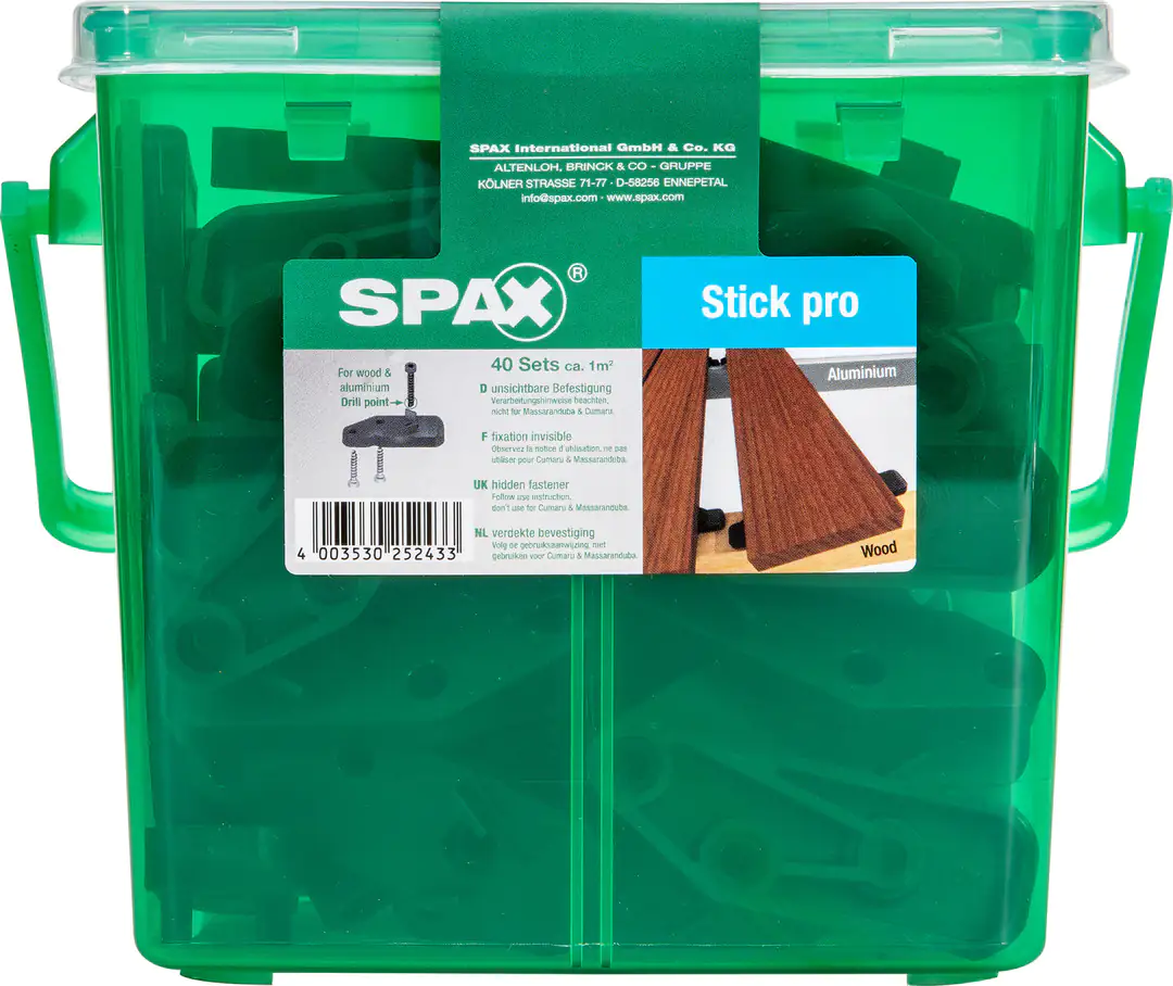 Spax Terrassestick-Set 60 x 20 x 8 mm zum stecken - 40 Stk. Spax Terrassestick-Set 60 x 20 x 8 mm zum stecken - 40 Stk.