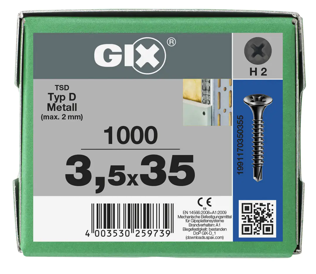 Spax Trockenbauschrauben 3.5 x 35 mm PH 2 - 1000 Stk.