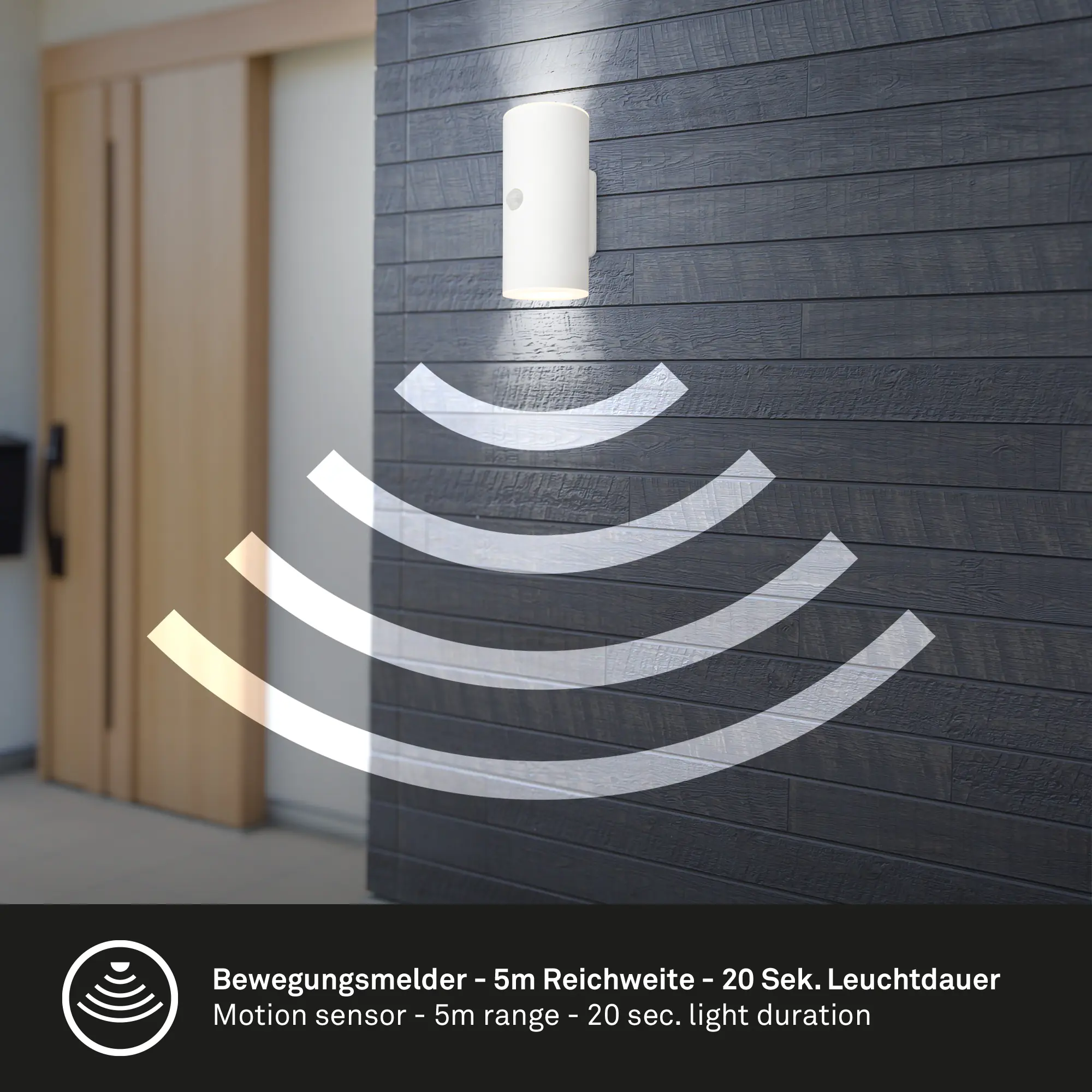 Briloner LED Akku-Außenwandleuchte Lima 6W weiß Bewegungssensor warmweiß Briloner LED Akku-Außenwandleuchte Lima 6W weiß Bewegungssensor warmweiß