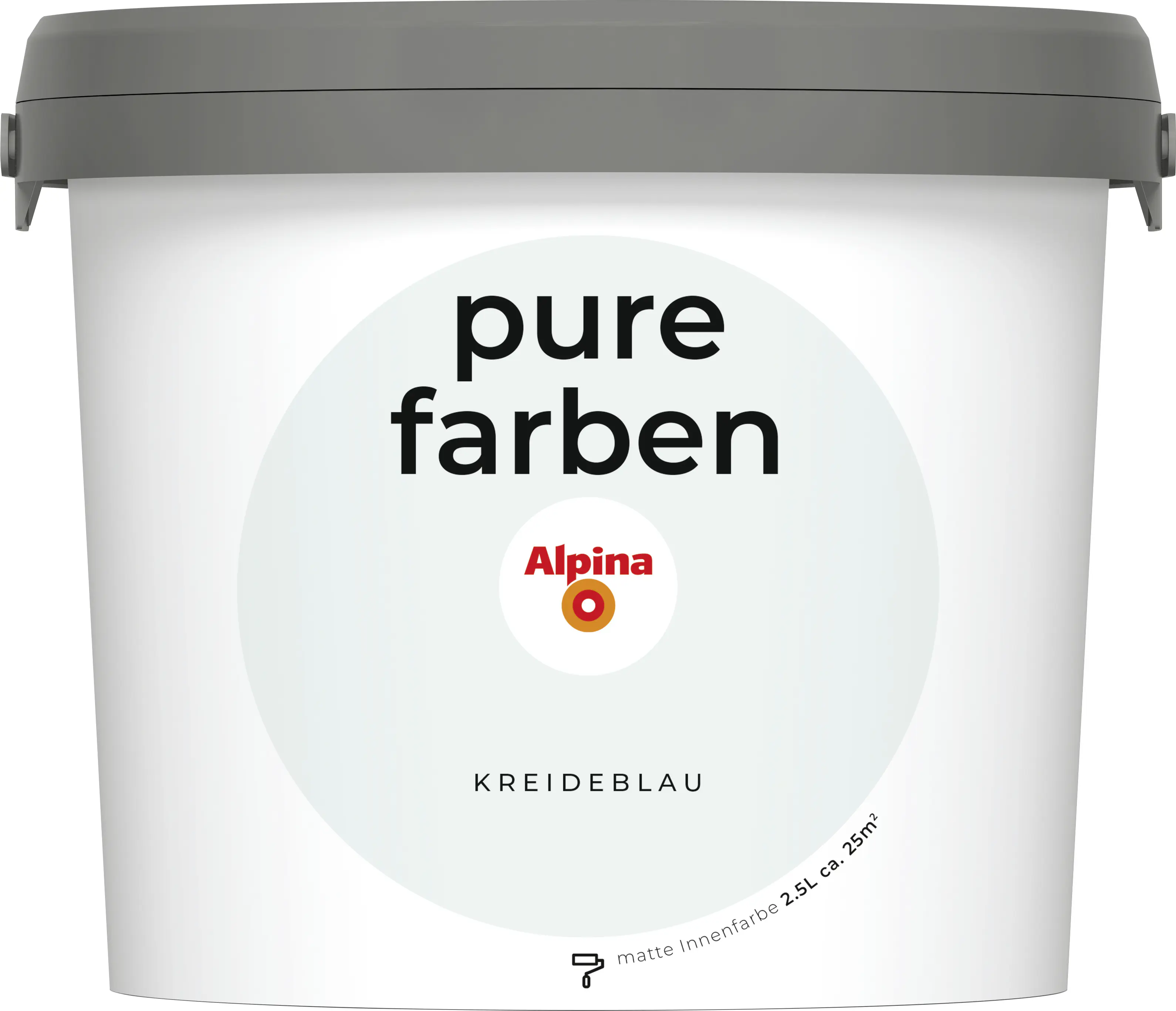 Alpina Pure Farben Wandfarbe kreideblau 2,5 L