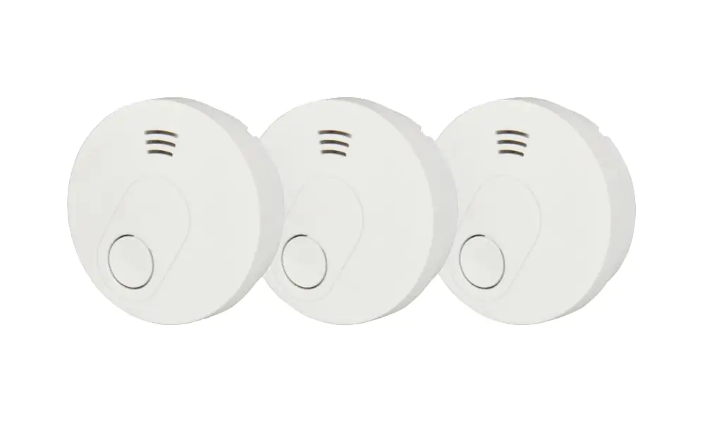 Rauchwarnmelder 3er Pack bis zu 10 Jahre Batterielaufzeit, VDS-geprüft