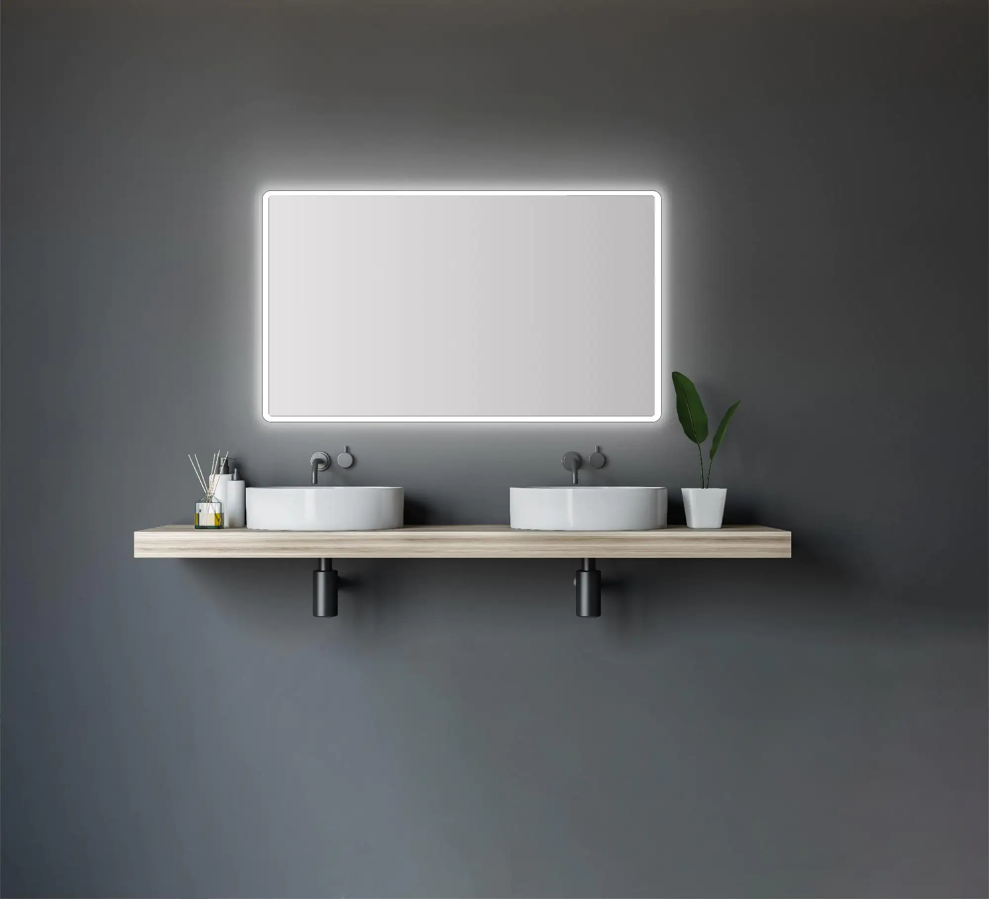 DSK LED Lichtspiegel Silver Luna 120 x 70 cm DSK LED Lichtspiegel Silver Luna 120 x 70 cm