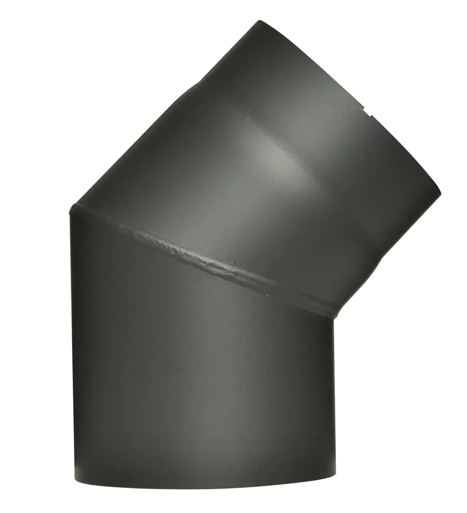 FireFix Ofenrohrbogen 45°, Ø 150 mm, schwarz