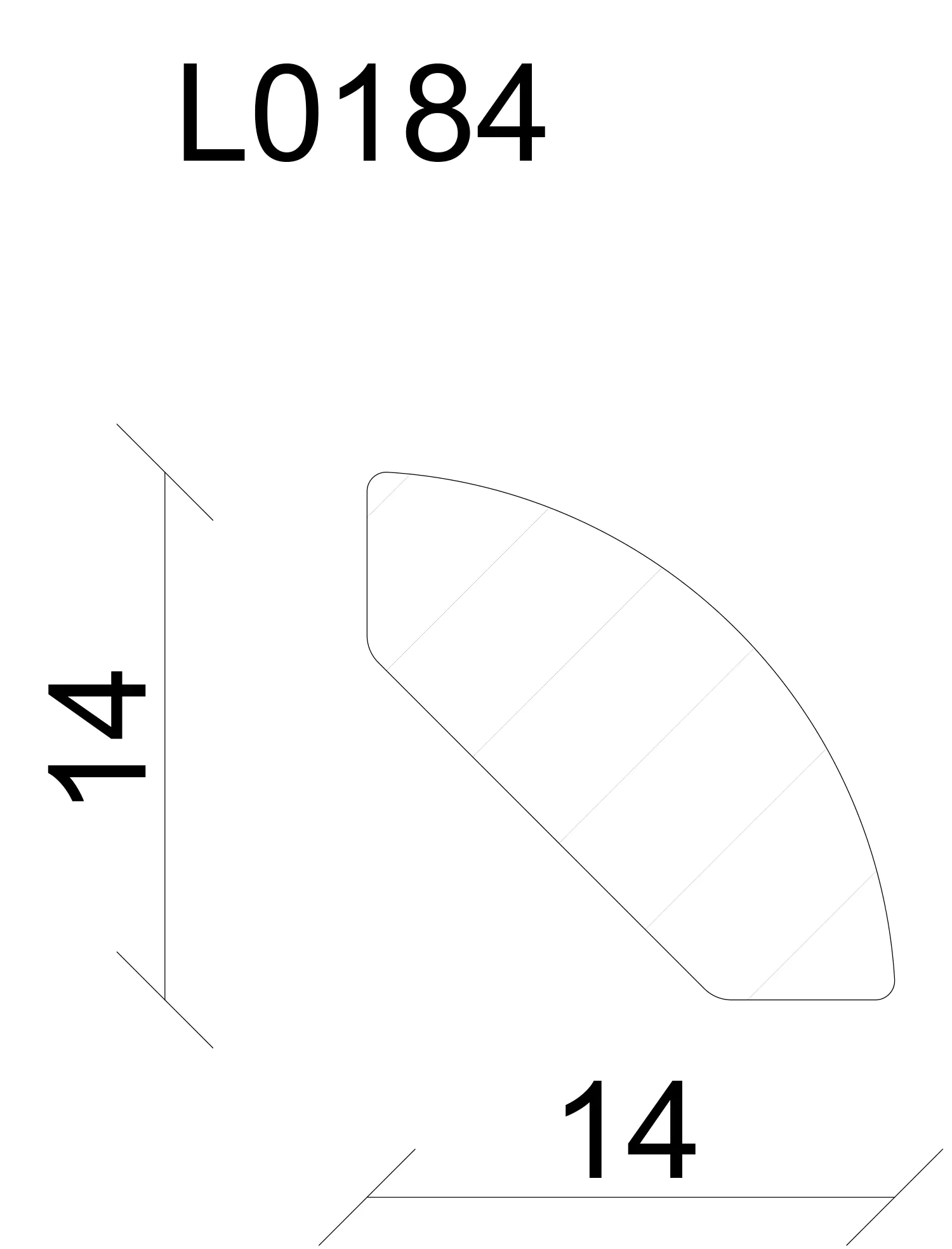 FN Neuhofer Viertelrundstab L0184 RAL9010 240 cm 14 x 14 mm
