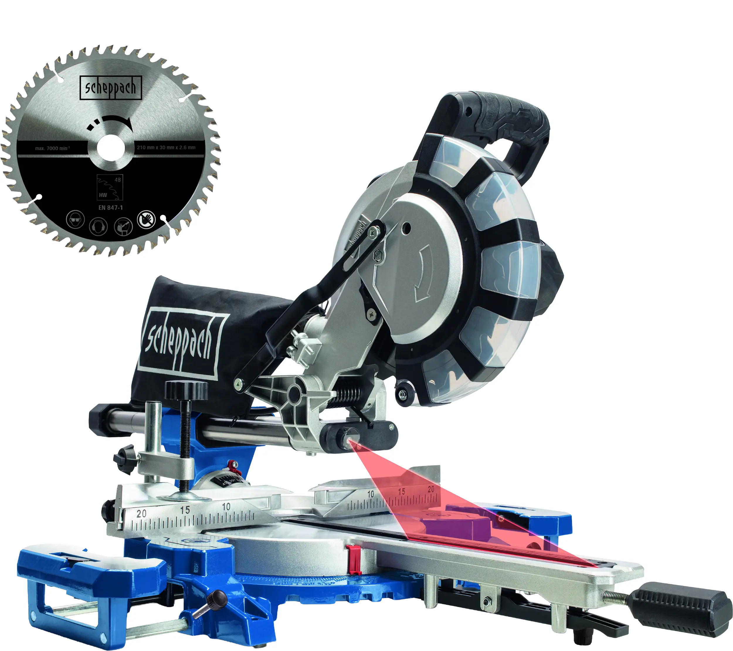 Scheppach Kapp-, Zug- und Gehrungssäge HM254SPX 340 mm Schnittbreite