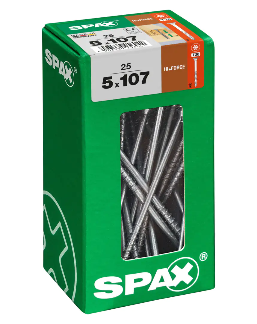 Spax Universalschrauben 5.0 x 107 mm TX 20 - 25 Stk. Spax Universalschrauben 5.0 x 107 mm TX 20 - 25 Stk.