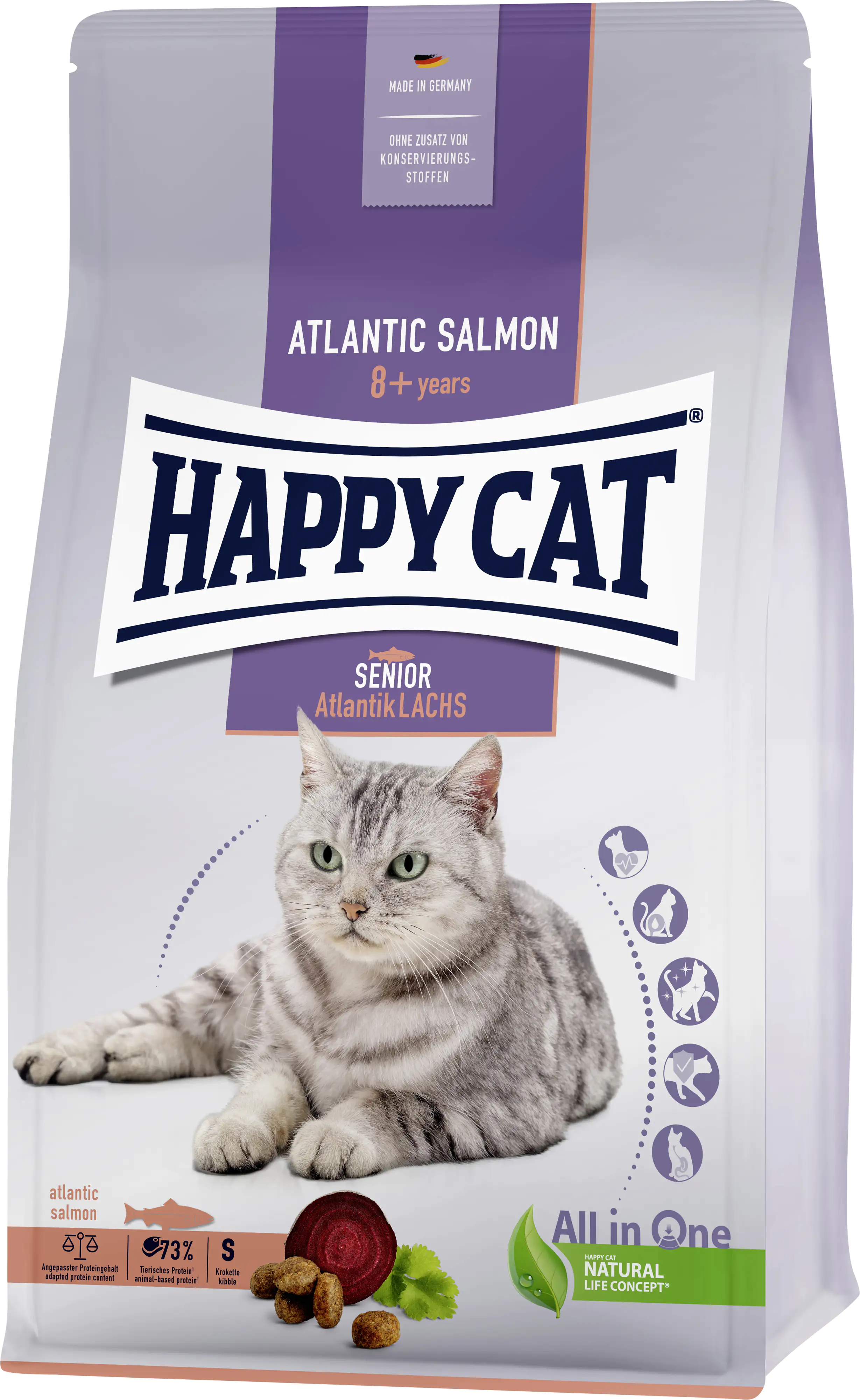 HappyCat Katzenfutter Senior Atlantik Lachs 1,3 kg