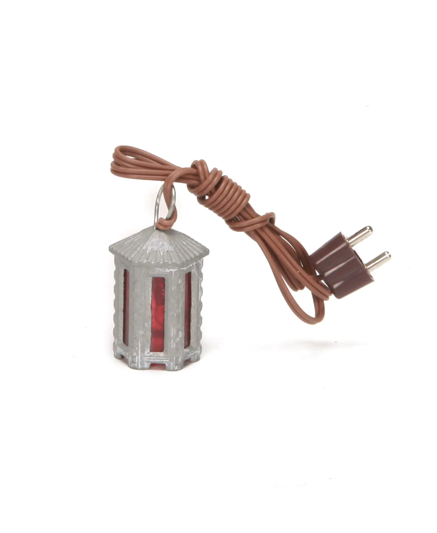 Riffelmacher Laterne sechseckig Glas rot