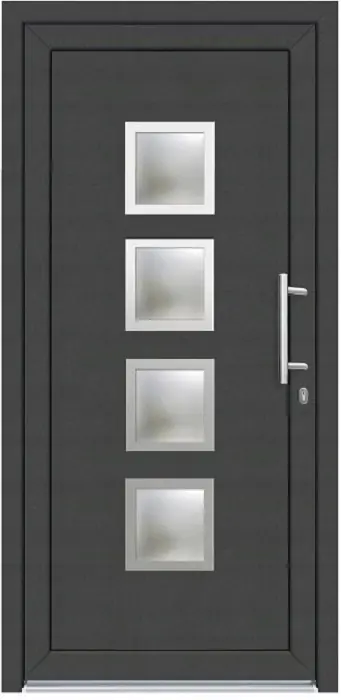 Panto Kunststoff-Haustür K025 110 x 210 cm DIN R innen weiß/außen anthrazit