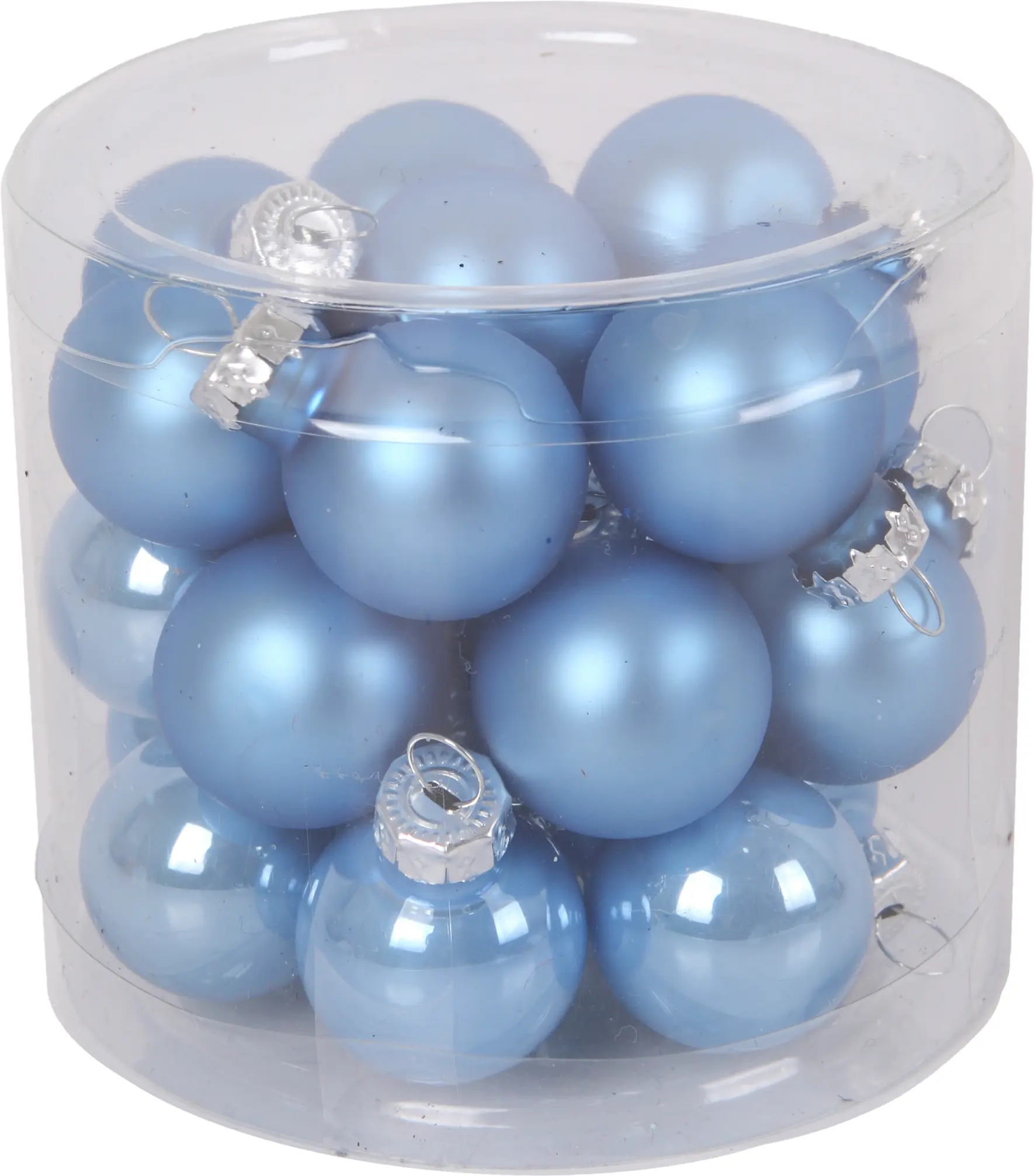 TrendLine Weihnachtskugeln aus Glas Ø 2,5 cm sky blue 24 Stück