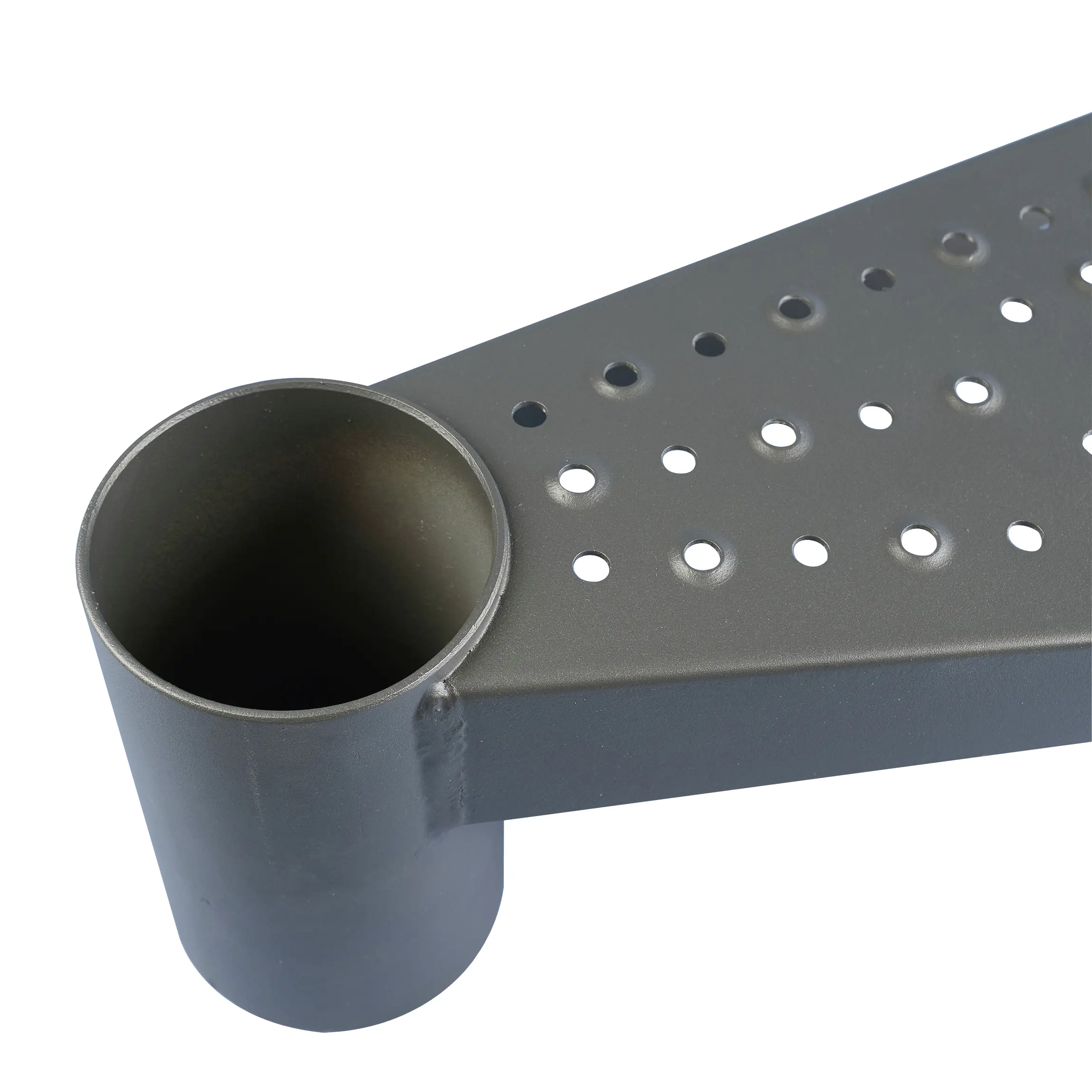 Dolle Außenspindeltreppe Gardenspin komplett 11 Stufen Ø 125 cm mit Metallstufen anthrazit