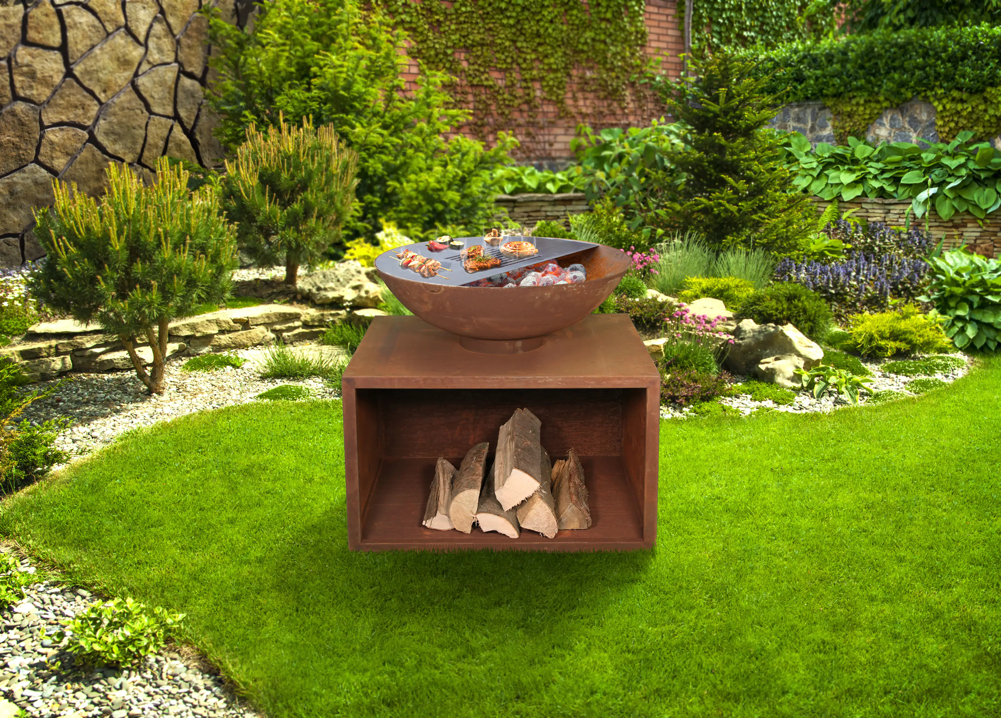 4033886980001_2 Buschbeck Feuerschale Rubigo 70 x 70 x 70 cm