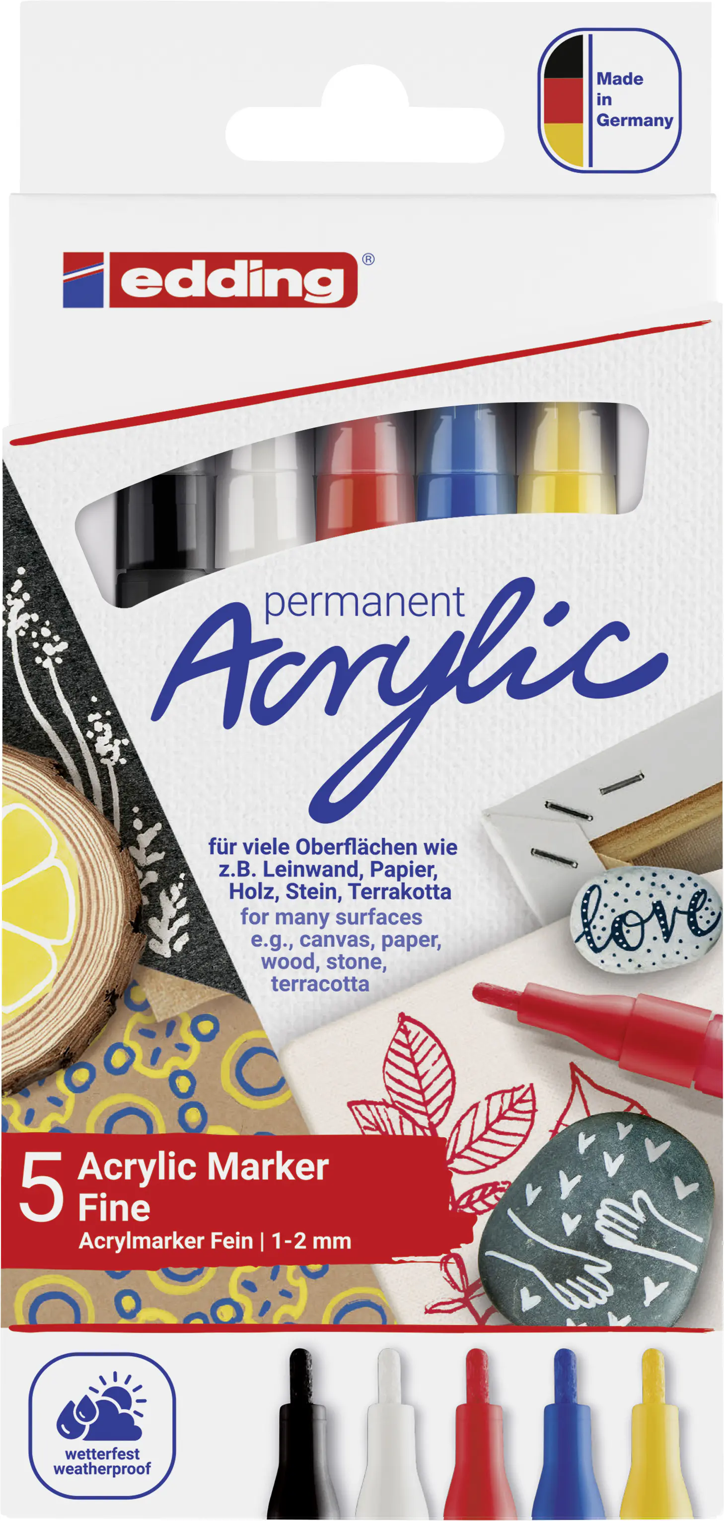 Edding Acrylmarker 5300 fein 5er Set basic