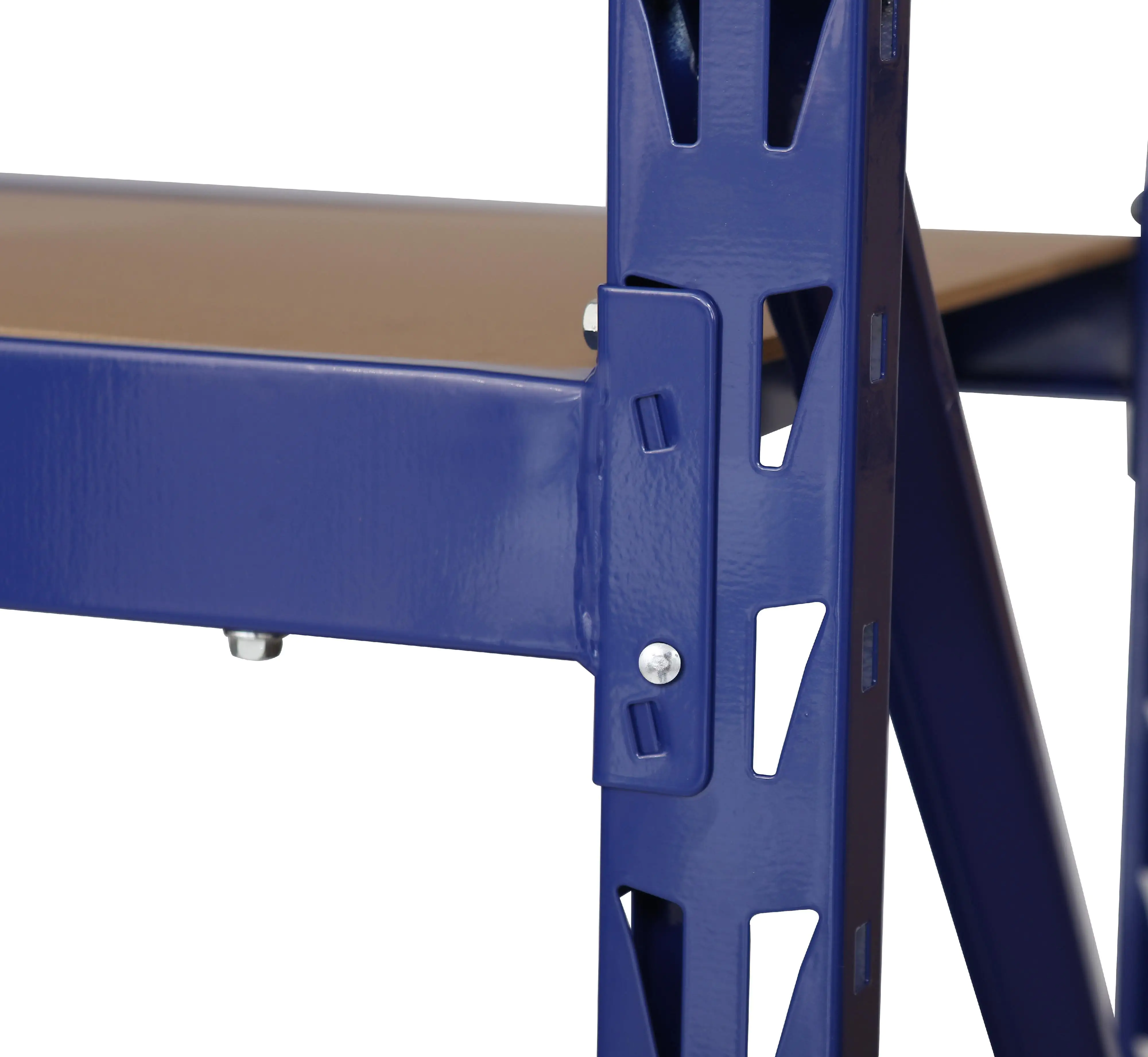 Primaster Metallsteckregal 200 x 200 x 60 cm 4 Holzböden 3200 kg