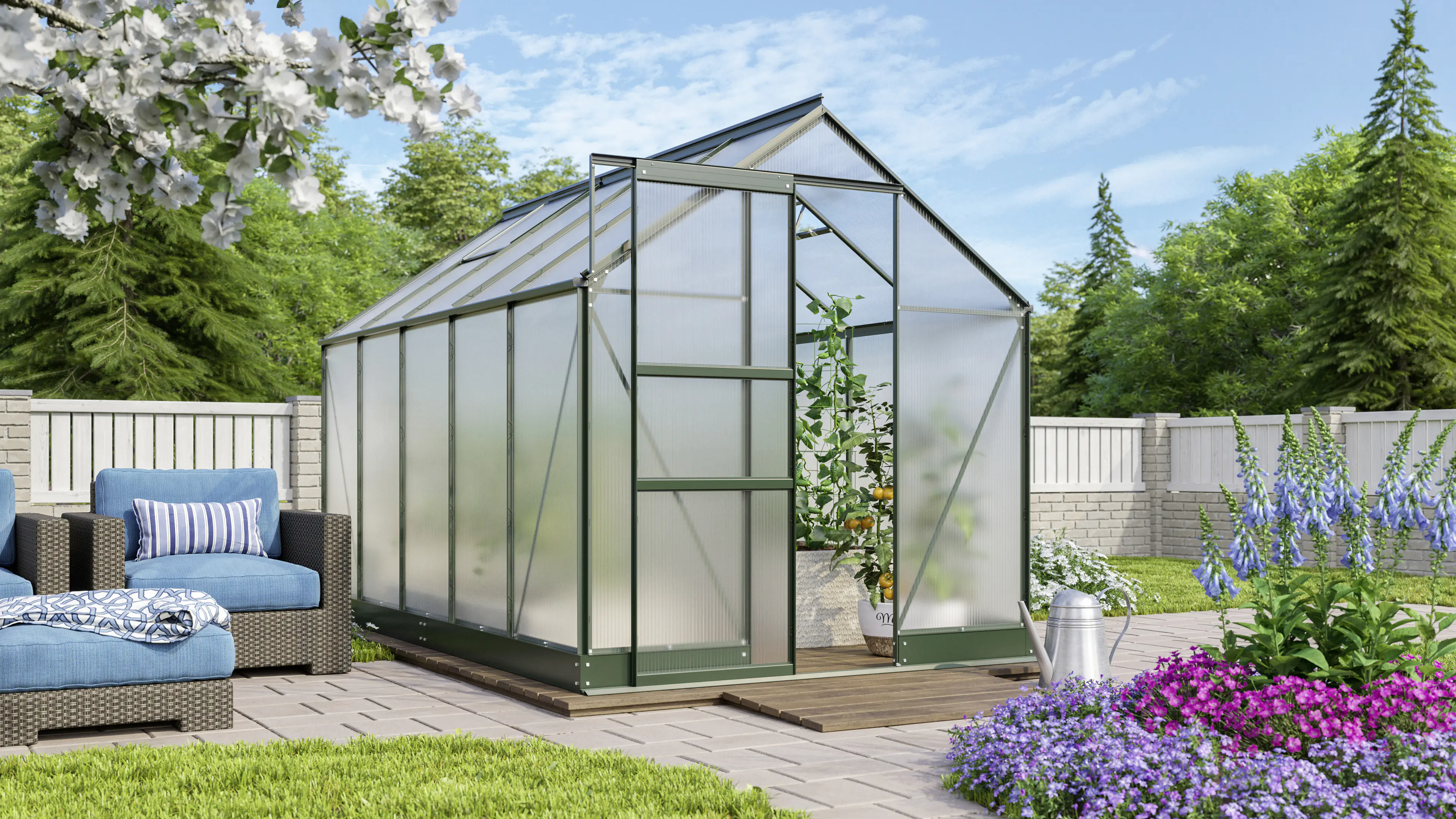 Vitavia Gewächshaus Apollo 6200 195 x 323 cm 4 mm Hohlkammerplatten Vitavia Gewächshaus Apollo 6200 195 x 323 cm 4 mm Hohlkammerplatten