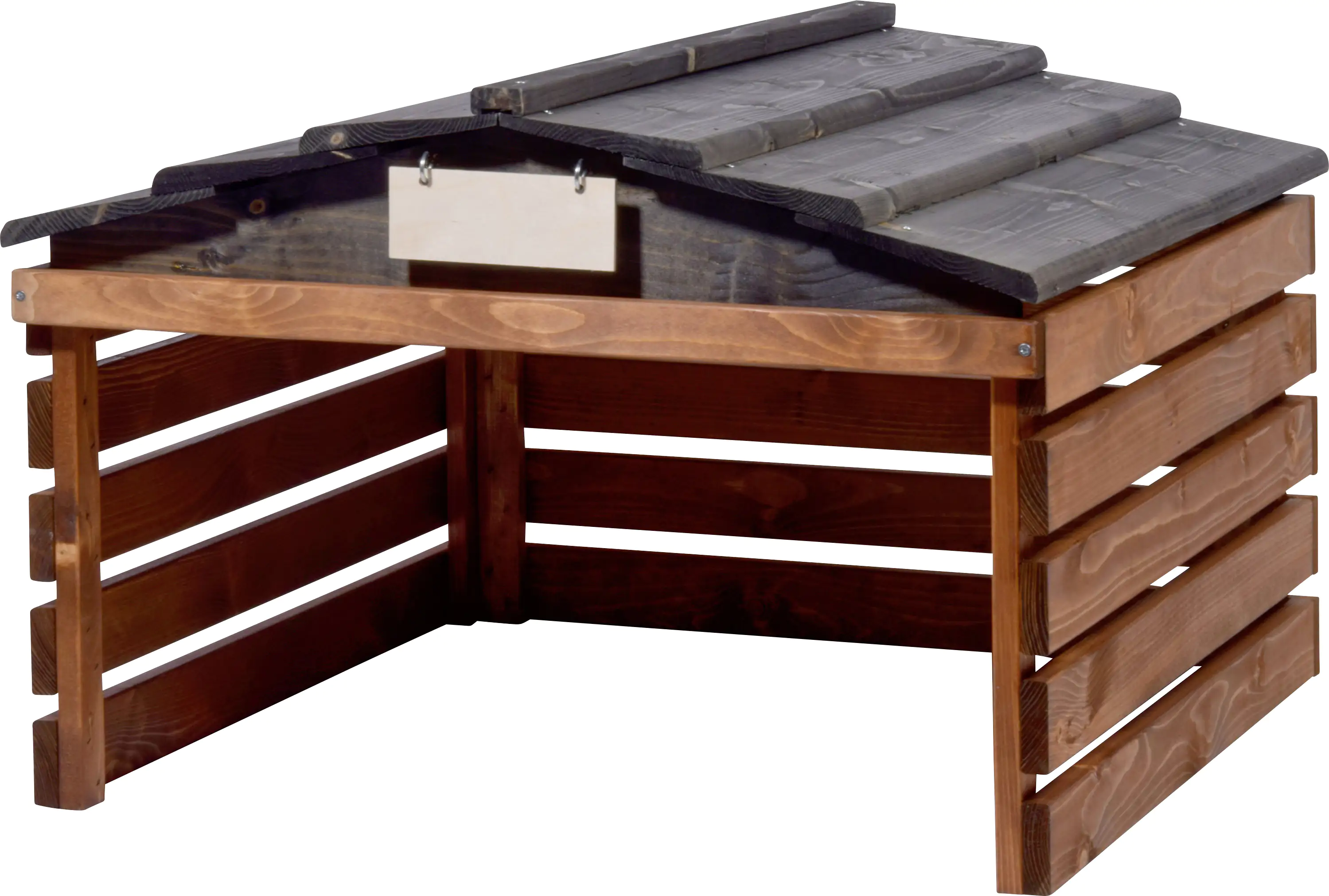 Dobar Mähroboter-Garage mit Schild braun schwarz 78,5 x 74 x 52,5 cm Dobar Mähroboter-Garage mit Schild braun schwarz 78,5 x 74 x 52,5 cm