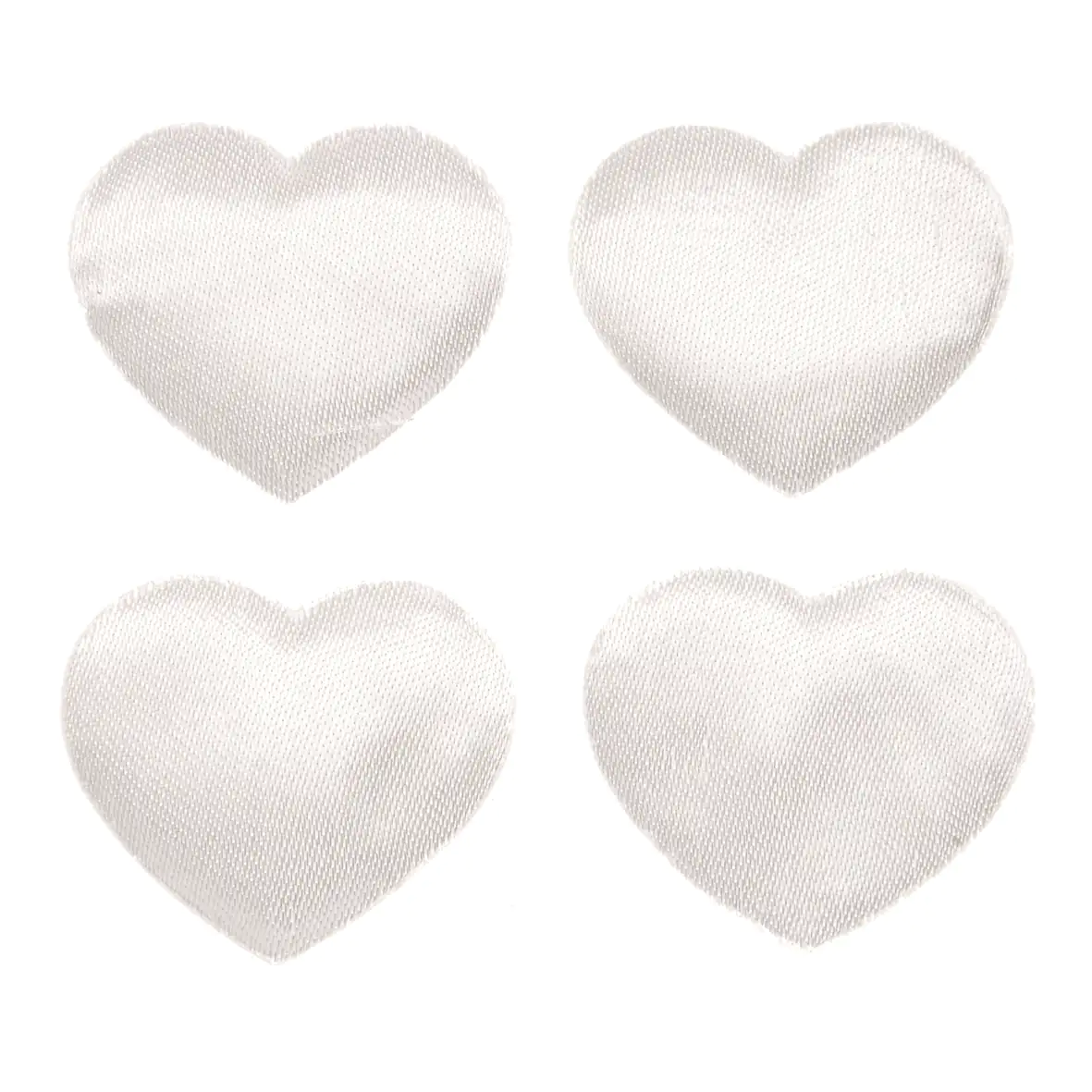 7610877380810 Glorex Samtherzen weiß, 4 cm