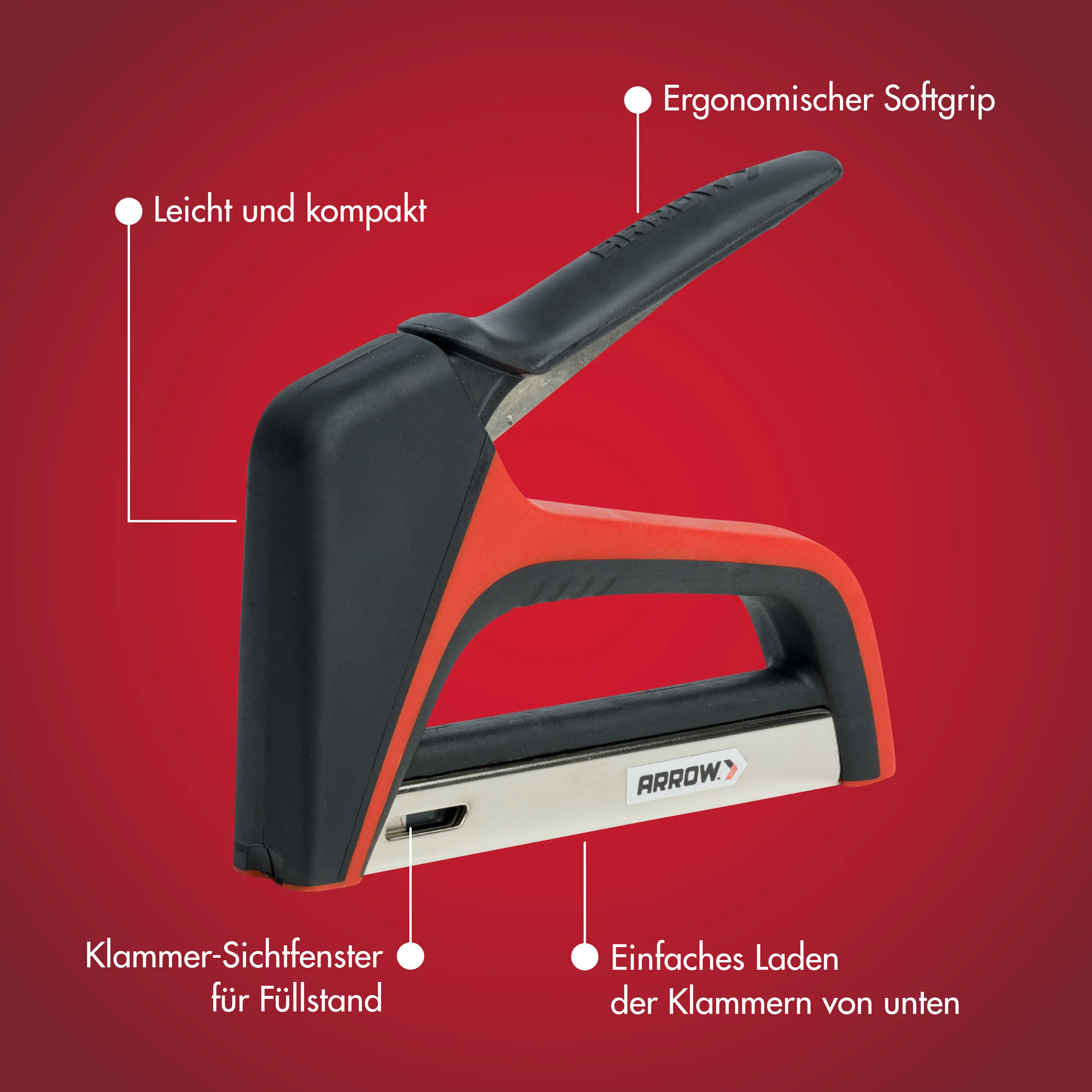Arrow Handtacker JT21X für Feindrahtklammern
