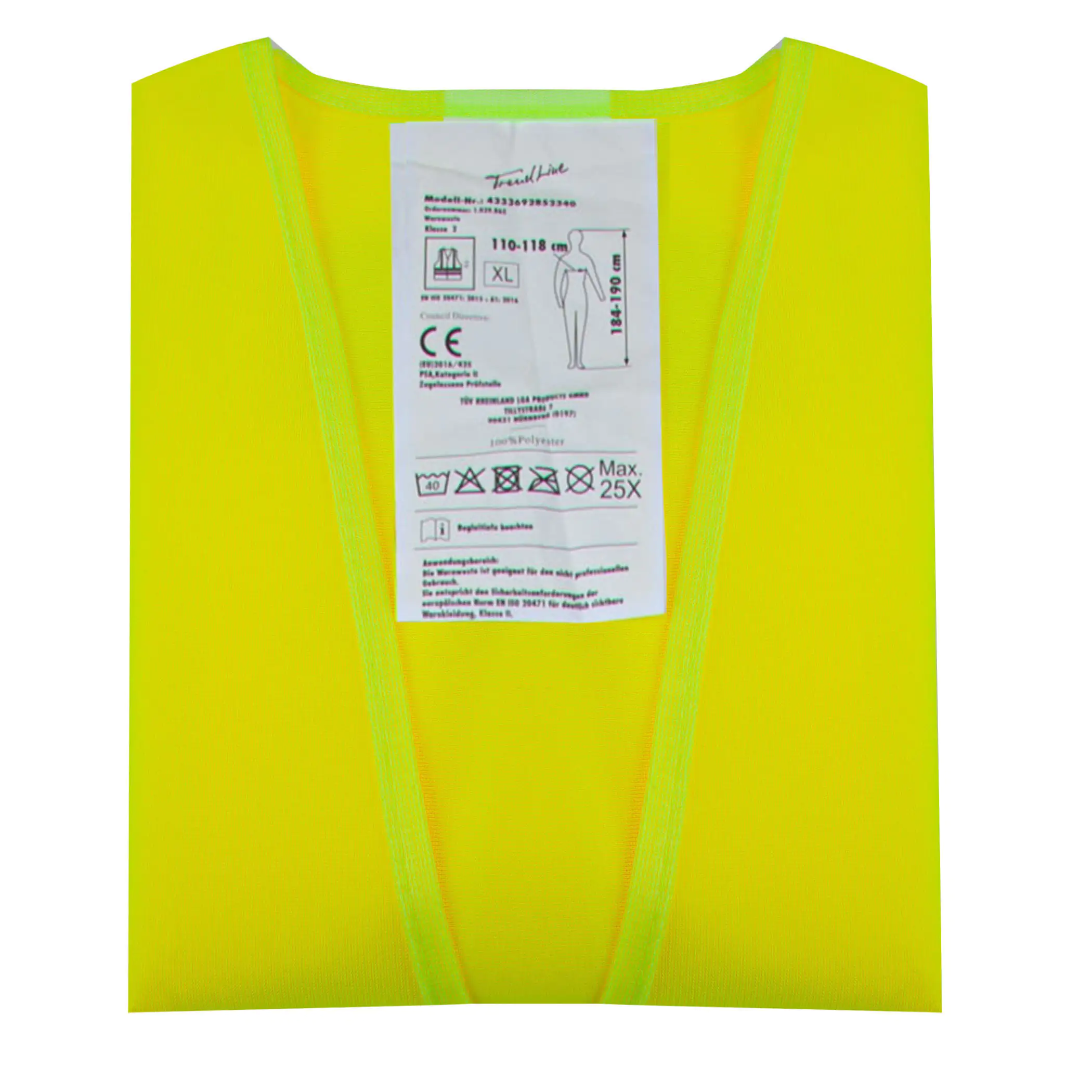 TrendLine Warnweste universal gelb XL TrendLine Warnweste universal gelb XL