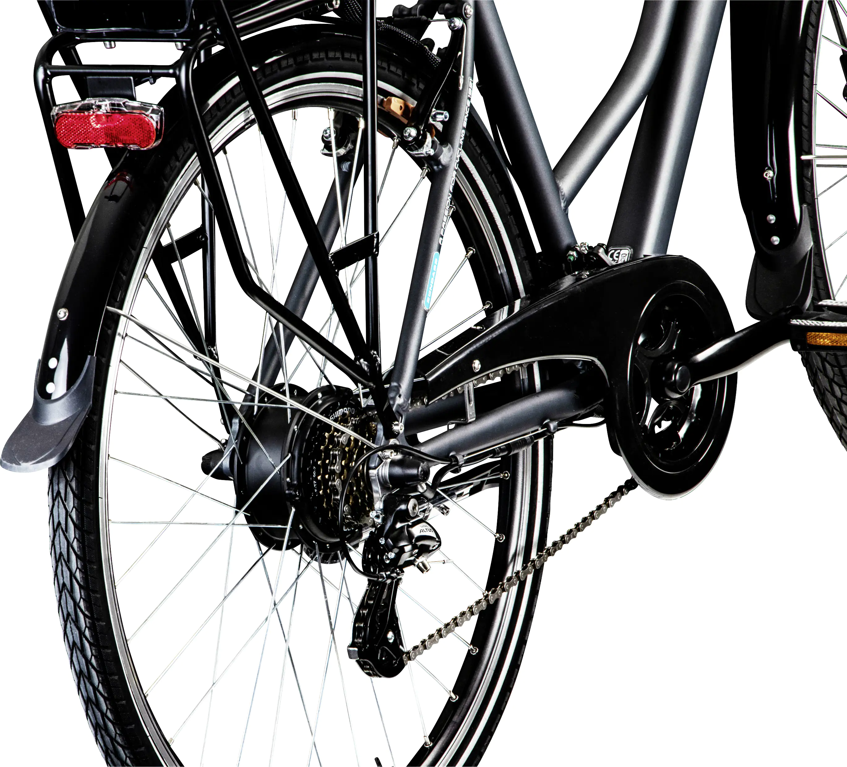 Zündapp E-Bike Trekking Green Damen 7.7 28 Zoll 21-Gang 374 Wh grau blau