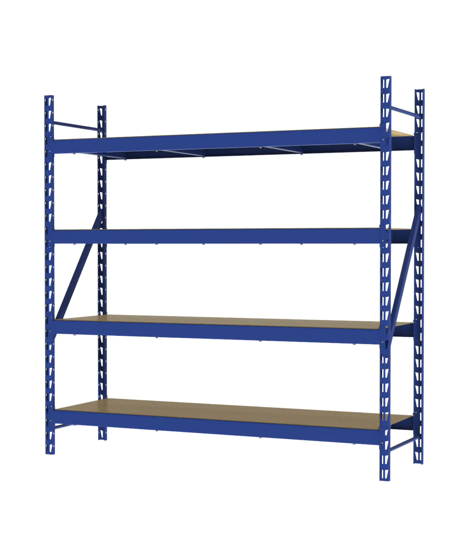 Primaster Metallsteckregal 200 x 200 x 60 cm 4 Holzböden 3200 kg