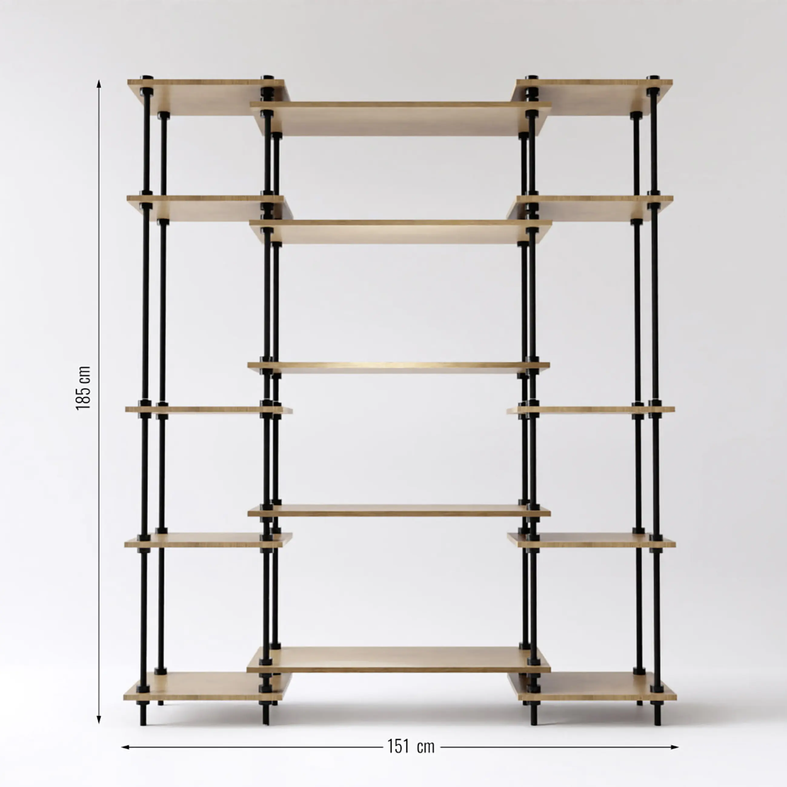 Ar Shelving Standregal-Set Deco Nebraska 185 x 151 cm 600 kg
