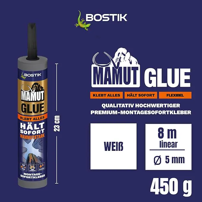 Bostik Montagekleber Mamut Glue Sparpack 6 x 450 g weiß Bostik Montagekleber Mamut Glue Sparpack 6 x 450 g weiß