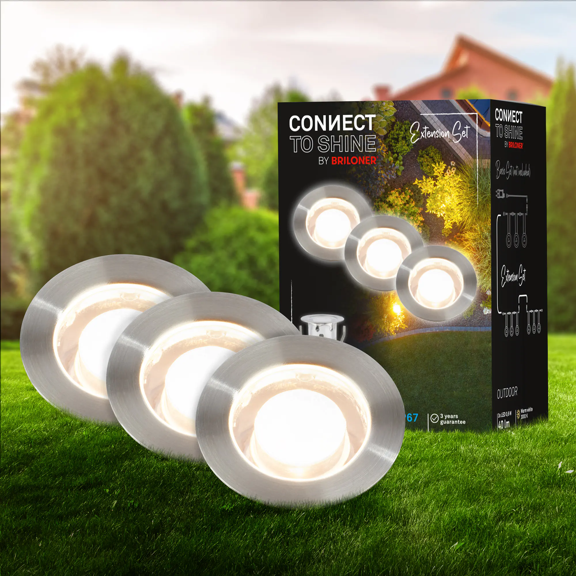 Briloner LED Außen-Bodenstrahler Kebony Connect to Shine 3er Ergänzungsset 1,8W Briloner LED Außen-Bodenstrahler Kebony Connect to Shine 3er Ergänzungsset 1,8W