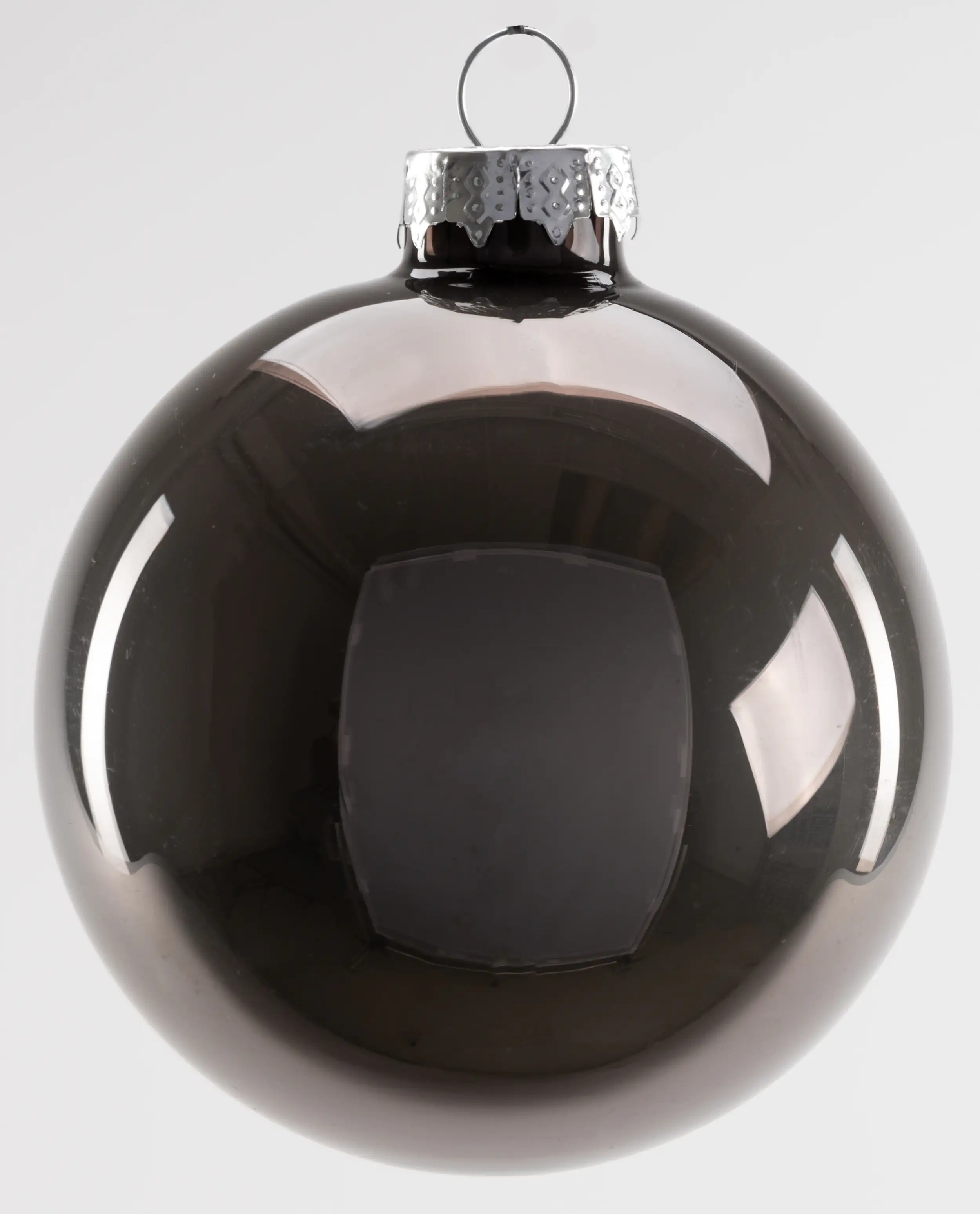 TrendLine Weihnachtskugeln aus Glas Ø 8 cm warmgrau 6 Stück