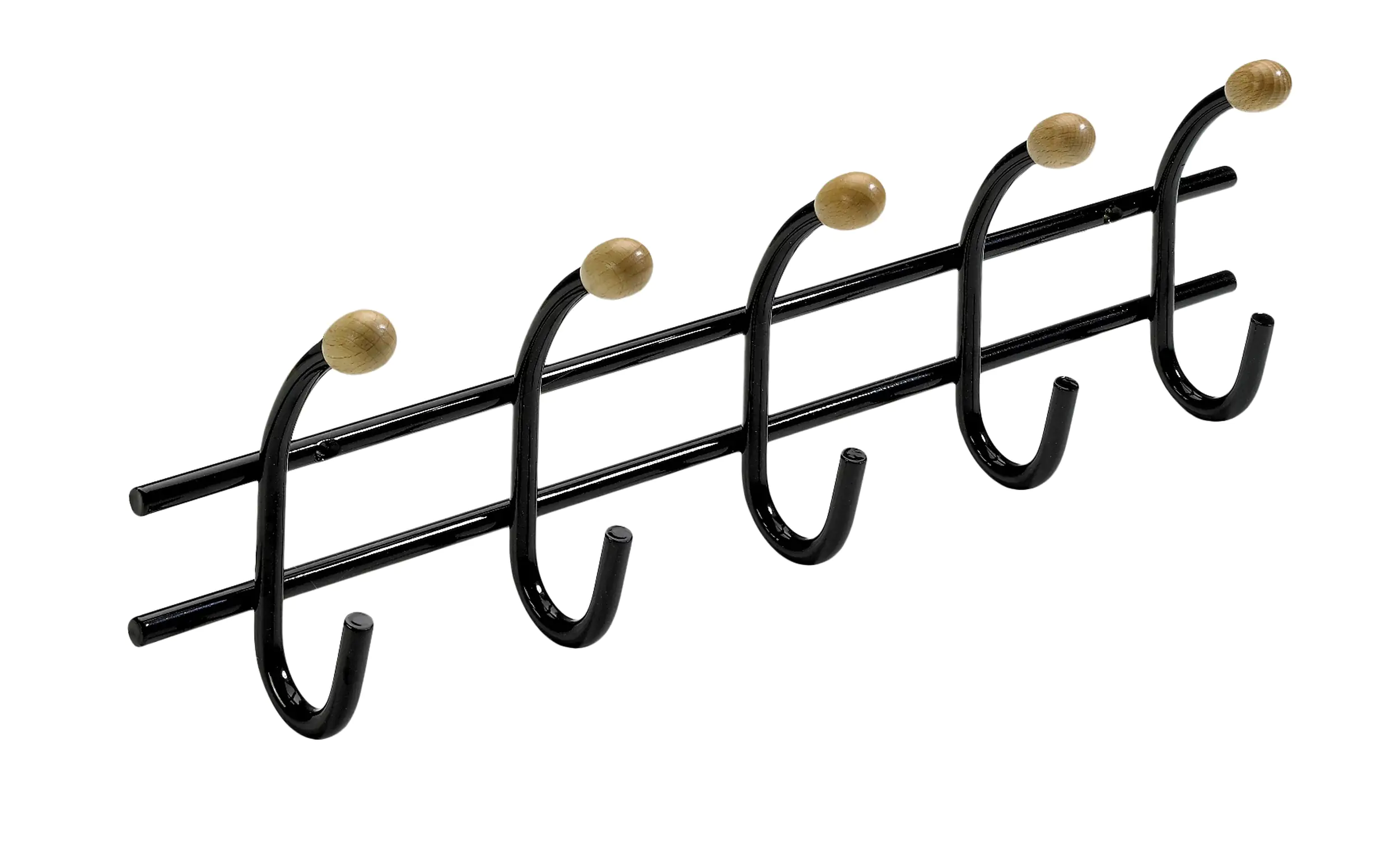 Hettich Garderobenleiste 5 Haken 43,0 x 13,5 x 6,5 cm schwarz Hettich Garderobenleiste 5 Haken 43,0 x 13,5 x 6,5 cm schwarz