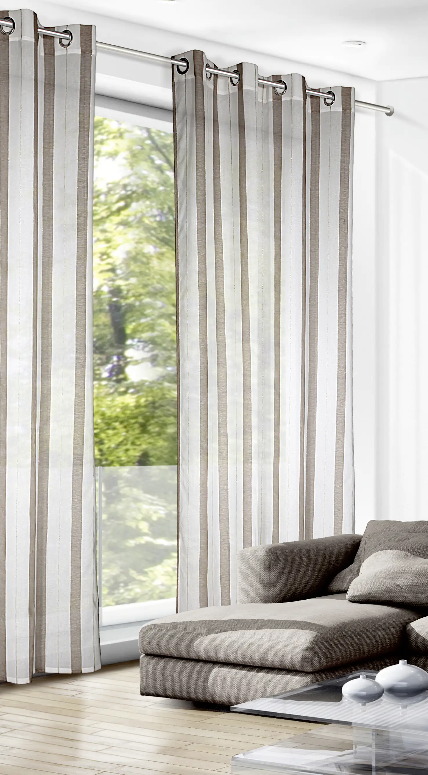 Neusser Collection Ösenschal braun, 245 x 135 cm