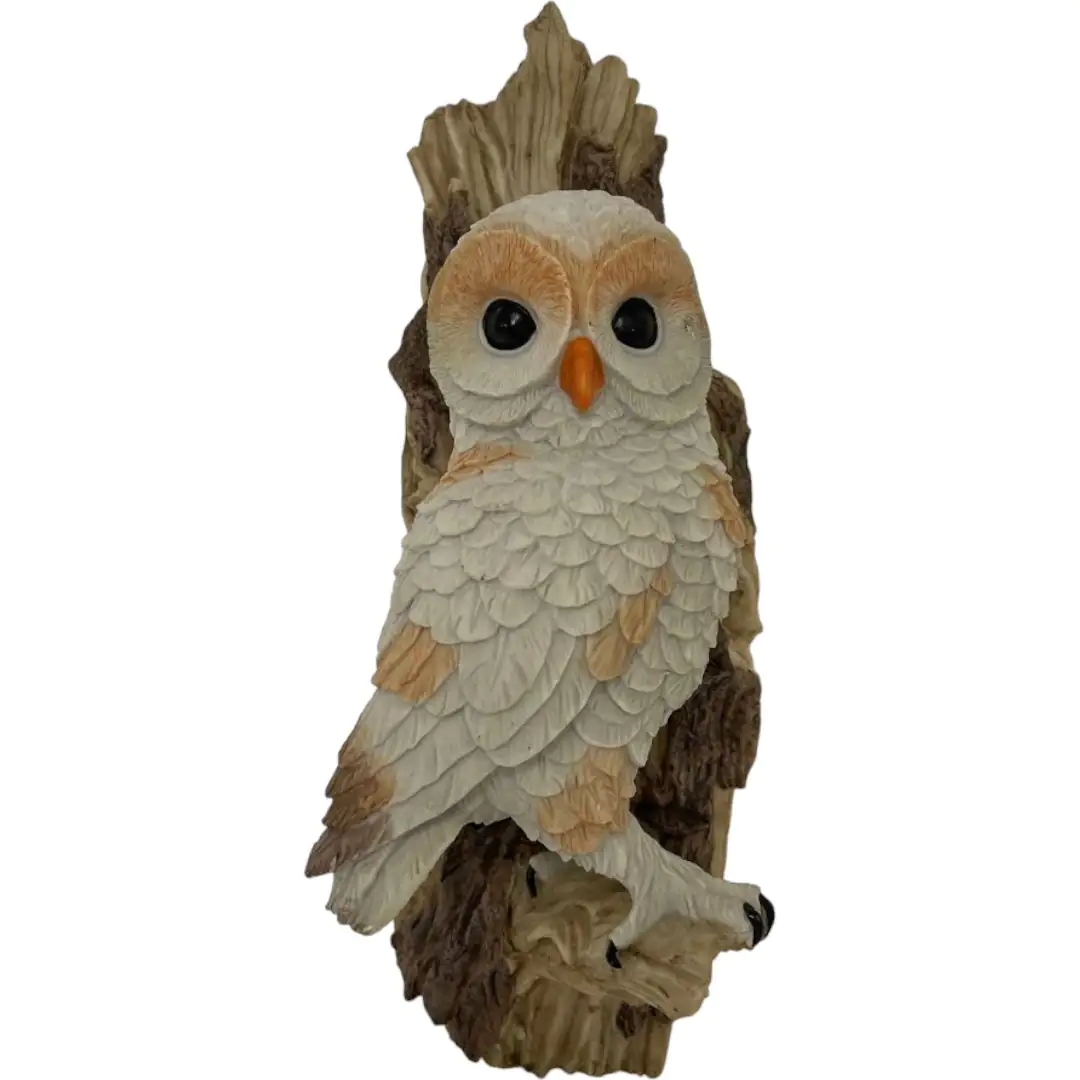 Dekofigur Eule am Stamm 31 x 12 x 12,5 cm