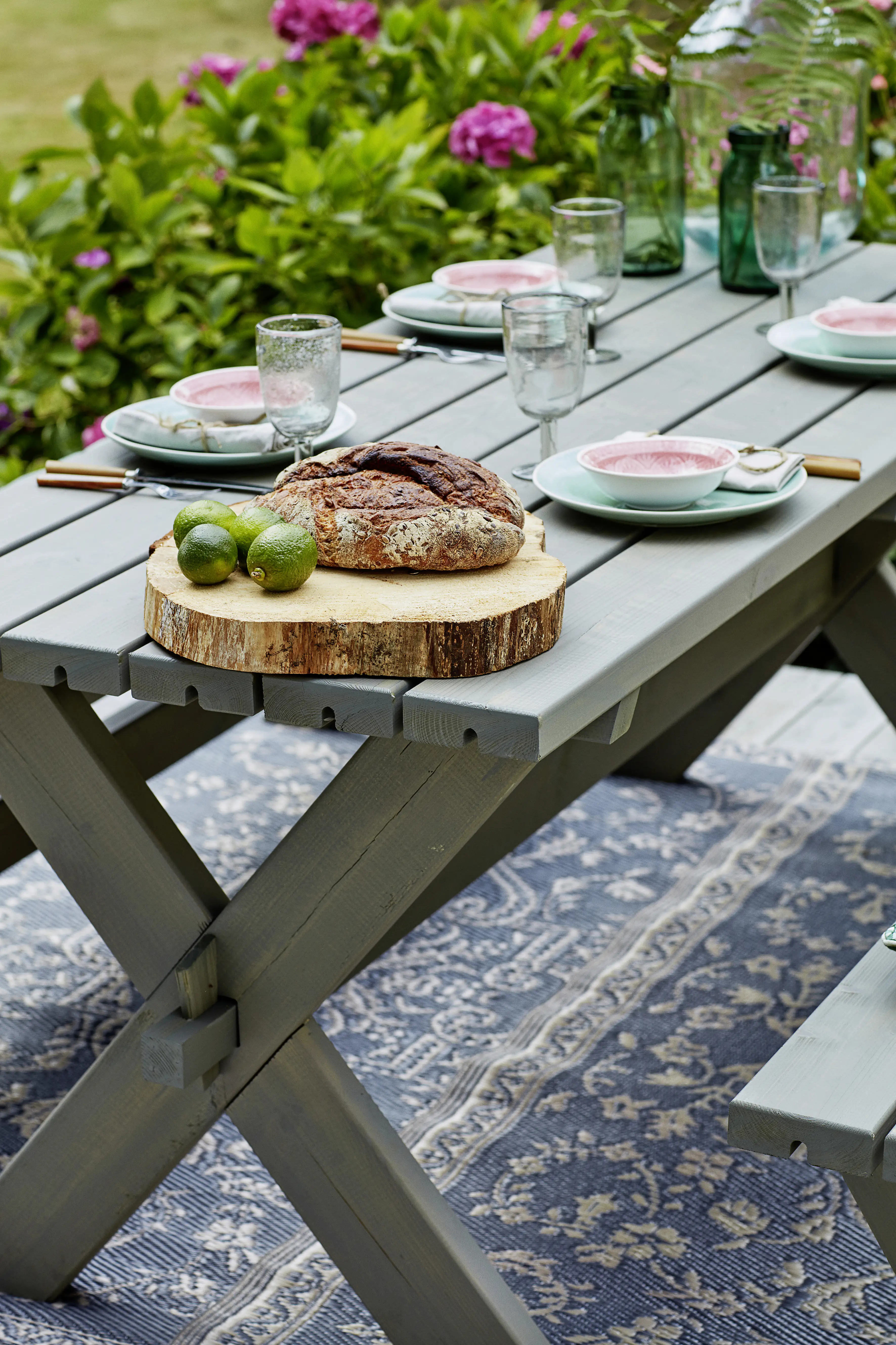 Plus Tisch Nostalgie 178x75x72cm graubraun rechteckig