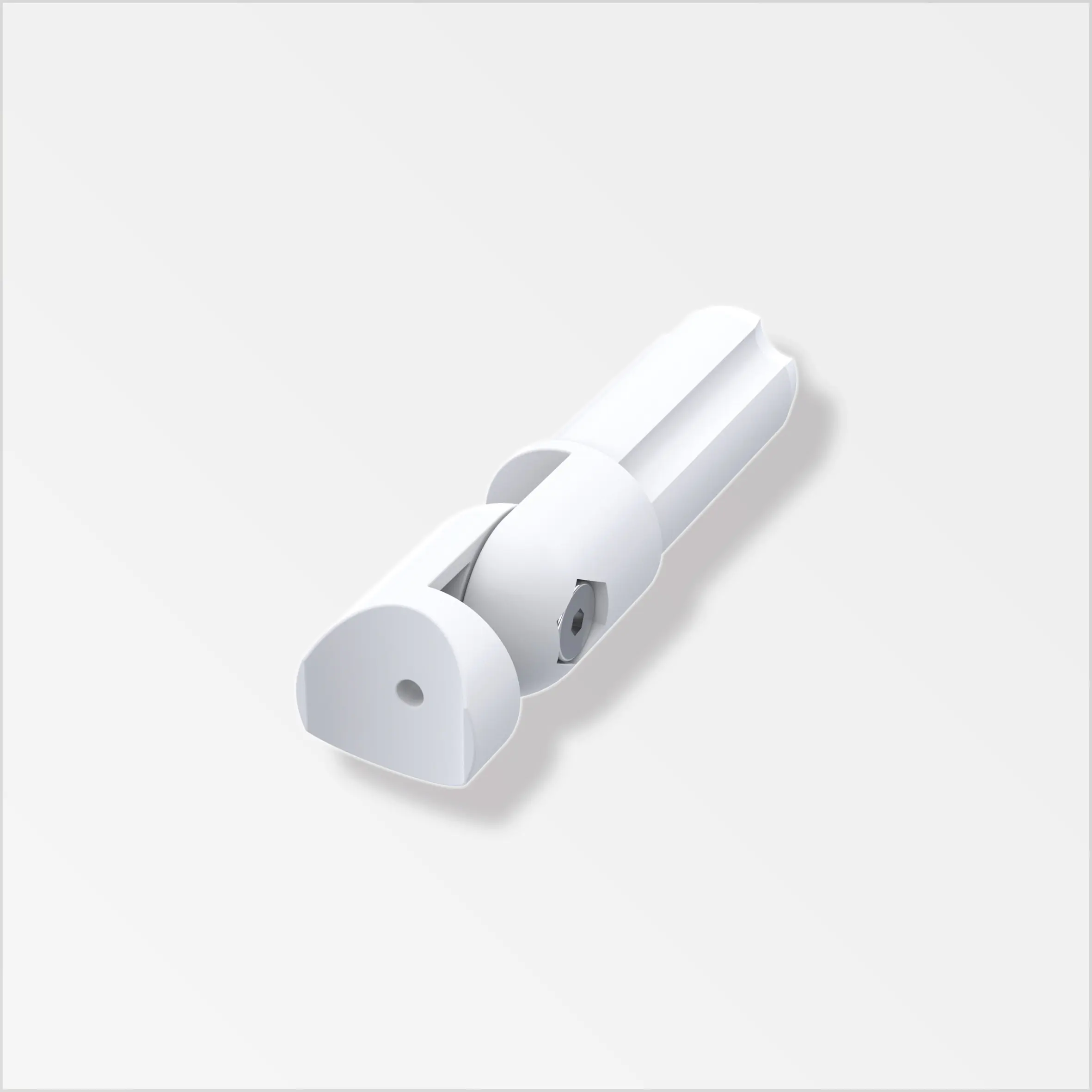 alfer Combitech connect Verbinder mit Flanschbefestigung Kunststoff weiß